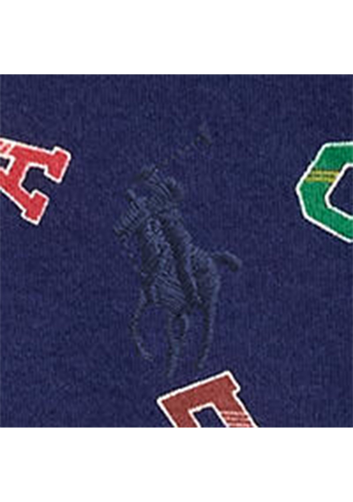 Baby Boys Alphabet Printed Cotton Footed Zip Coverall