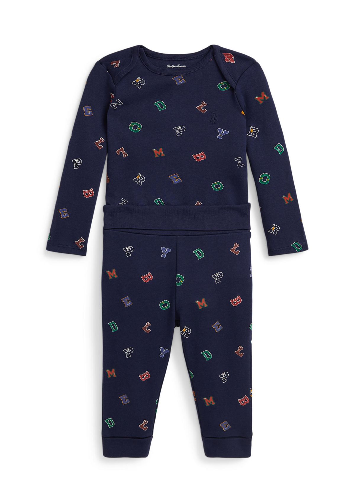 Baby Boys Alphabet Cotton Bodysuit & Pant Set