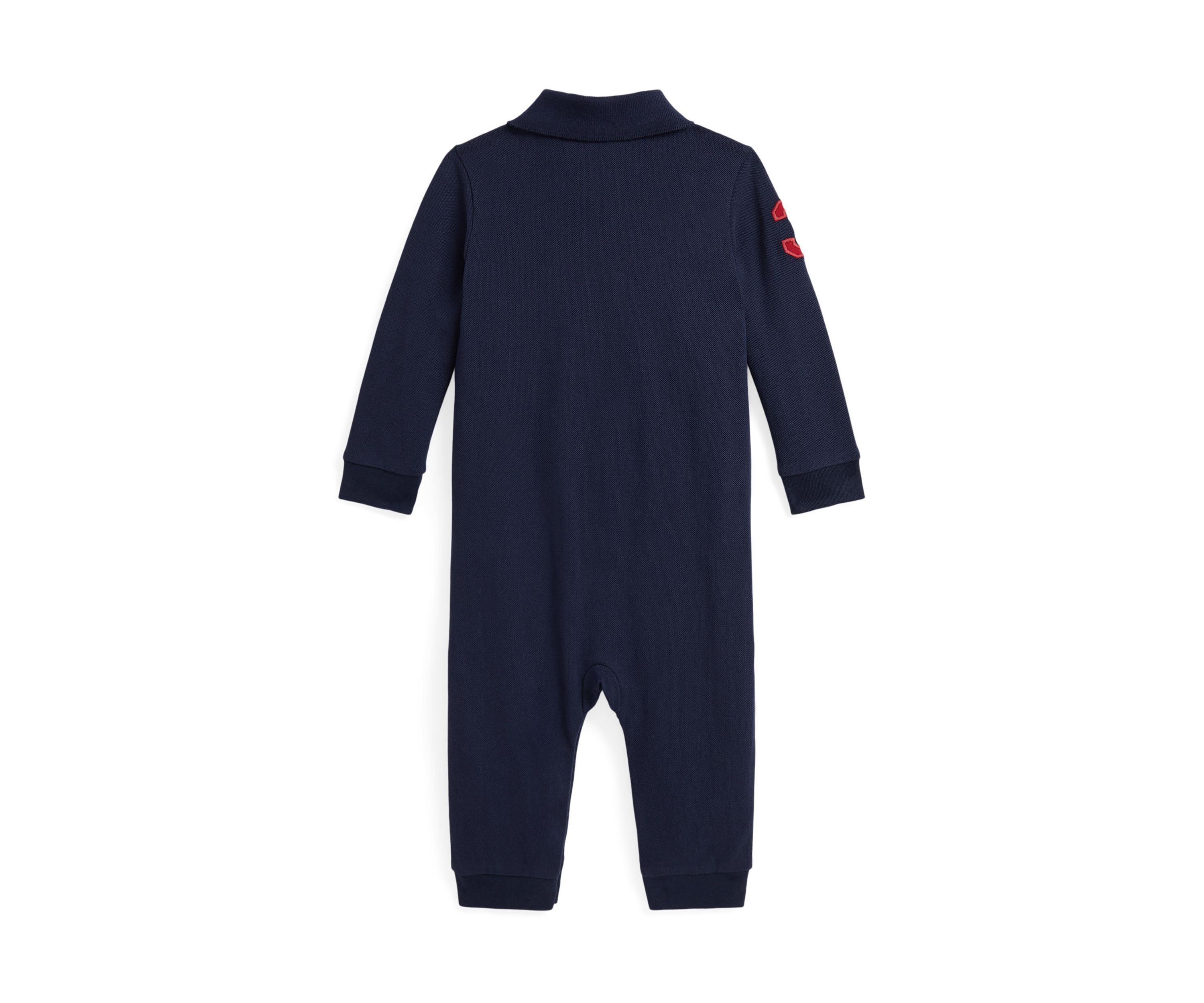 Baby Boys Big Pony Cotton Mesh Polo Coverall