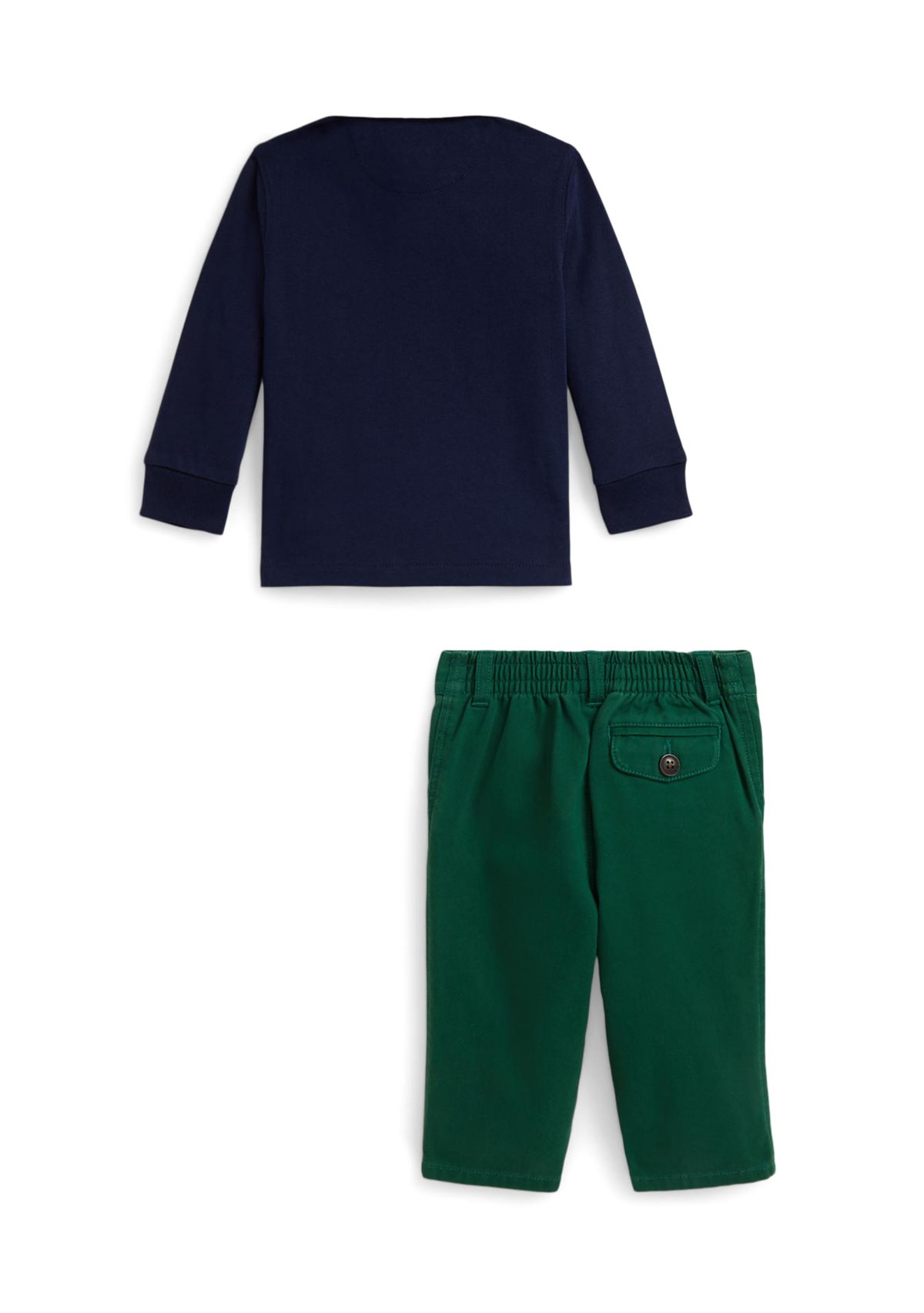 Baby Boys Logo Cotton Rugby Shirt & Chino Pant Set