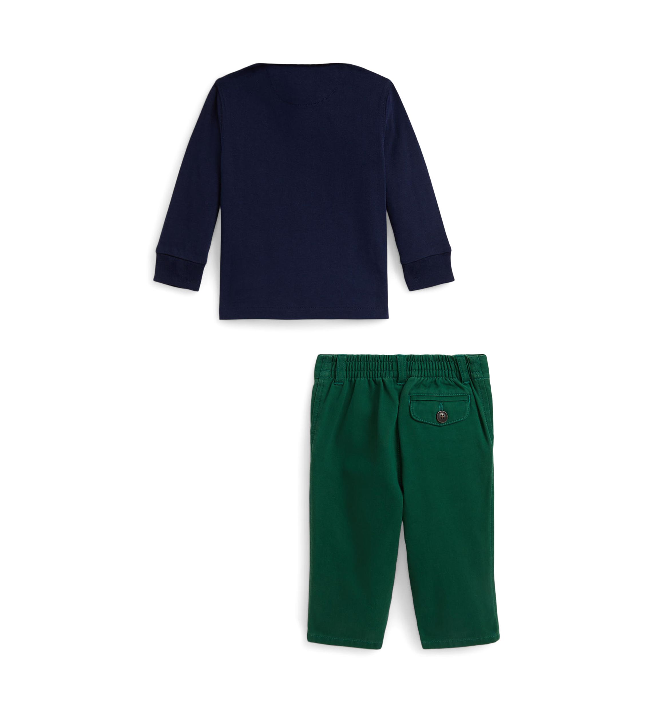 Baby Boys Logo Cotton Rugby Shirt & Chino Pant Set