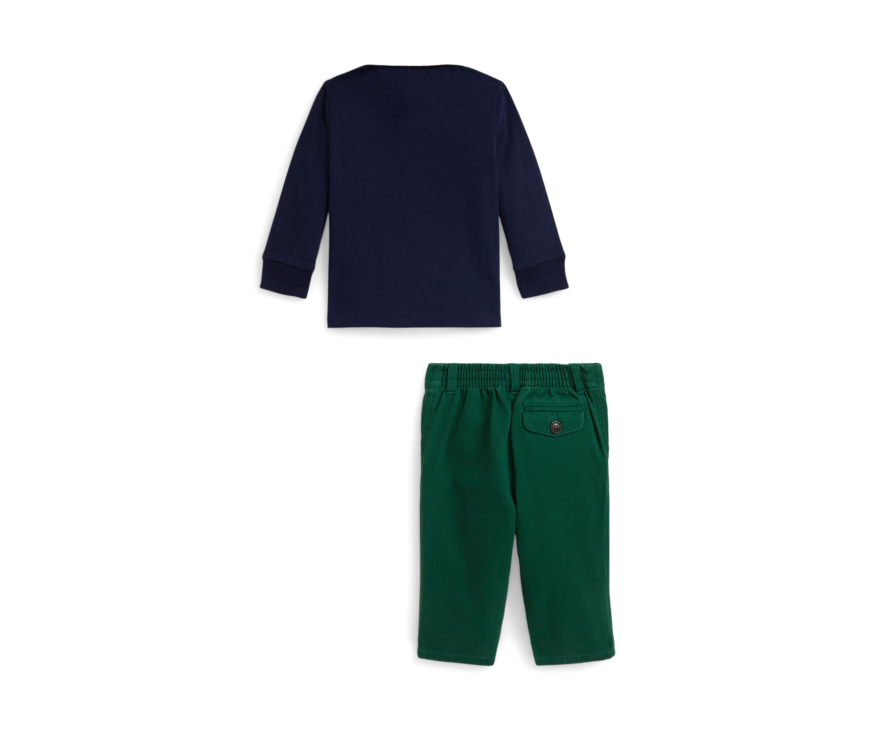 Baby Boys Logo Cotton Rugby Shirt & Chino Pant Set