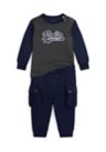 Baby Boys Logo Jersey Tee & Fleece Jogger Pant Set