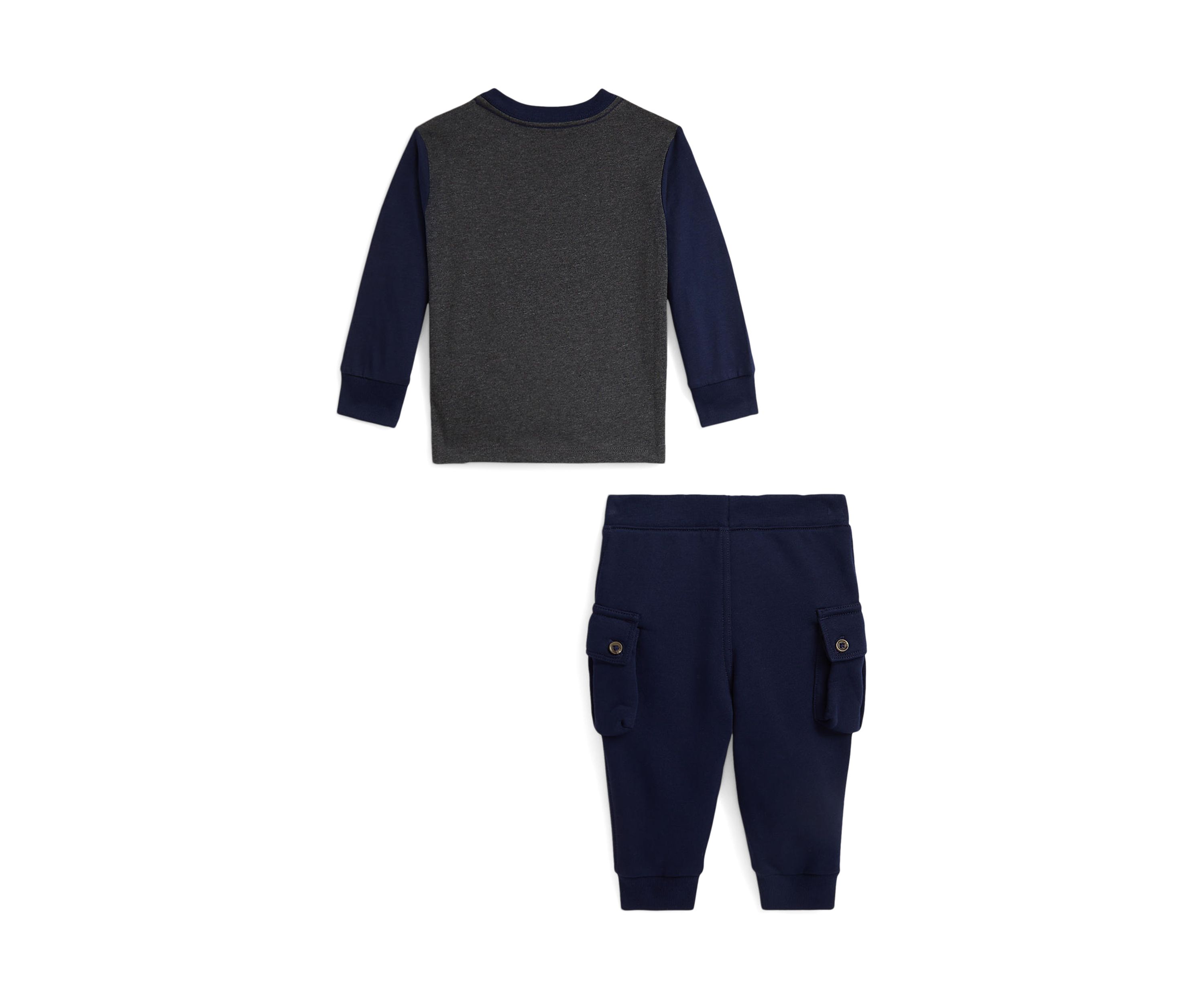 Baby Boys Logo Jersey Tee & Fleece Jogger Pant Set
