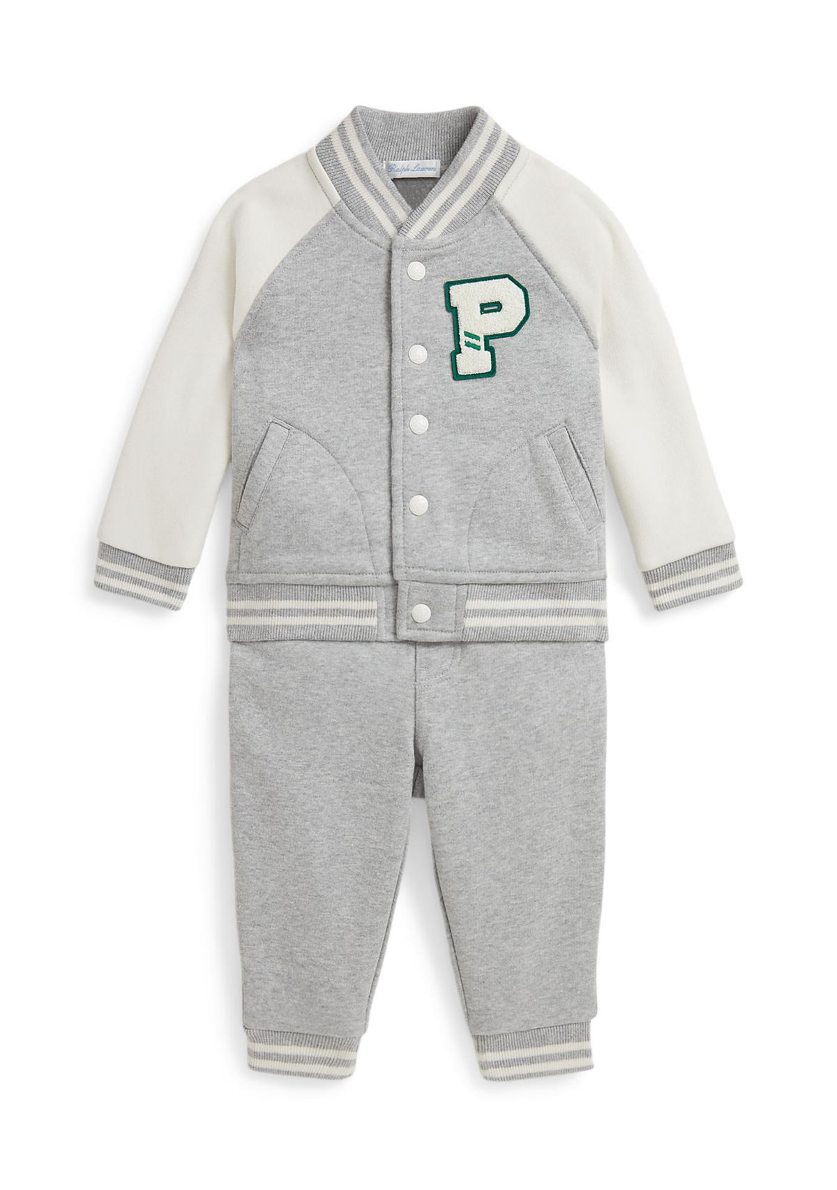 Baby Boys Fleece Baseball Jacket & Jogger Pants Set
