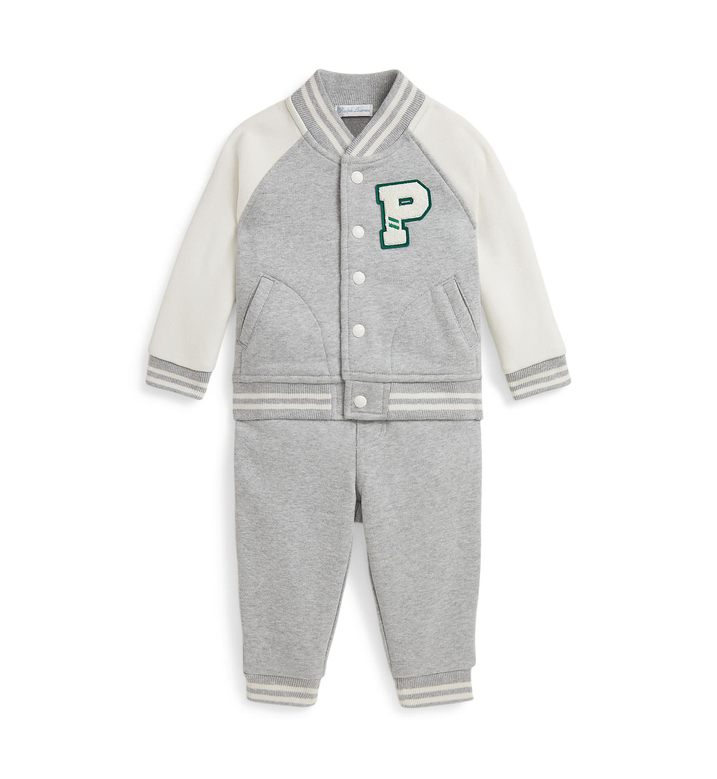 Baby Boys Fleece Baseball Jacket & Jogger Pants Set