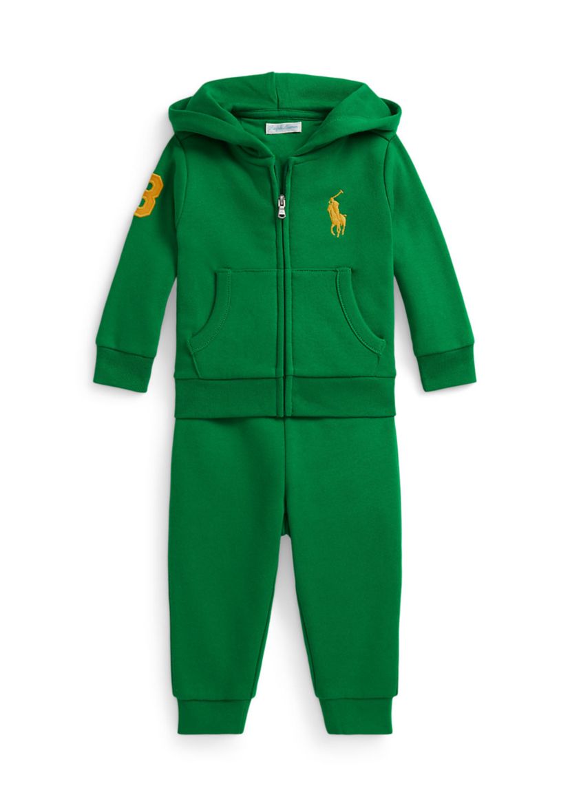 Baby Boys Big Pony Fleece Hoodie & Jogger Pant Set