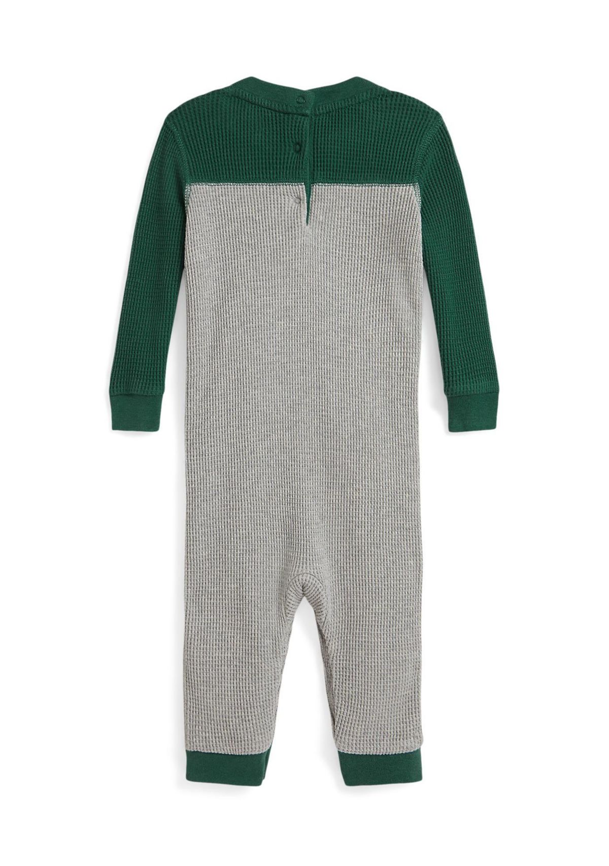 Baby Boys Logo Waffle Knit Cotton Coverall
