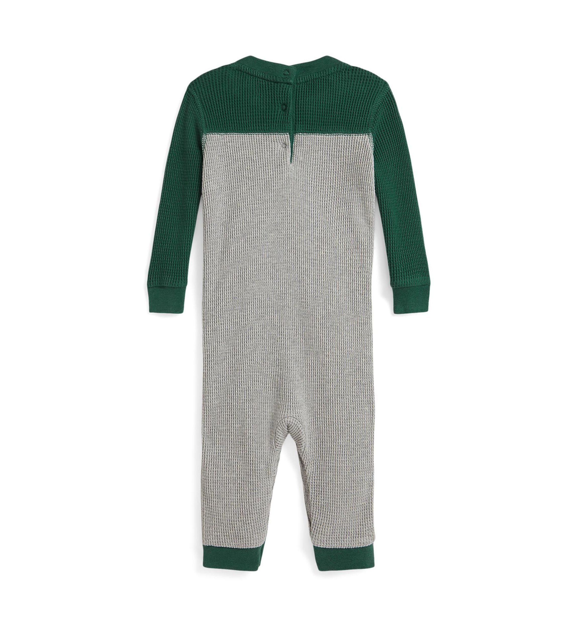 Baby Boys Logo Waffle Knit Cotton Coverall