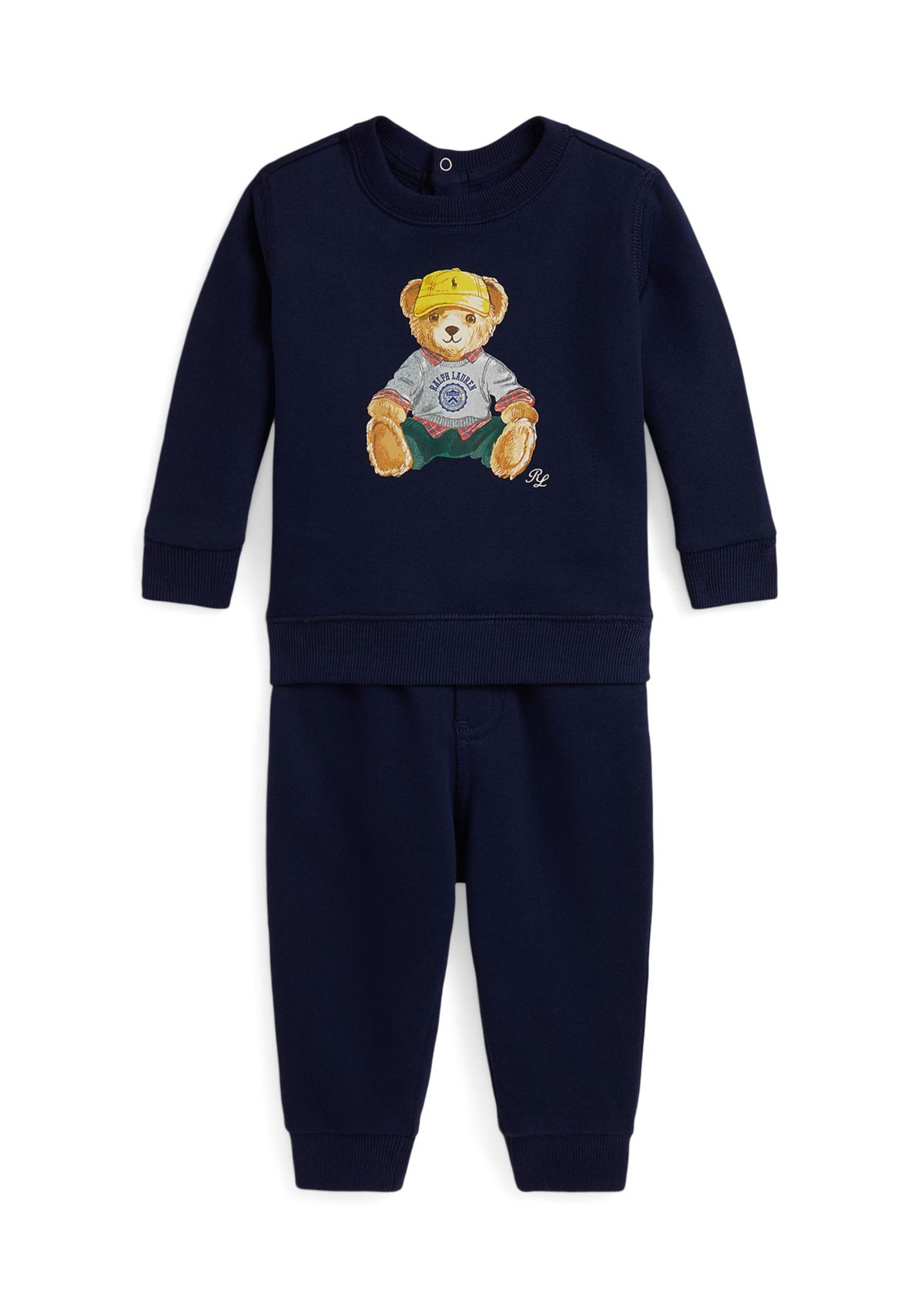 Baby Boys Polo Bear Fleece Sweatshirt & Pant Set