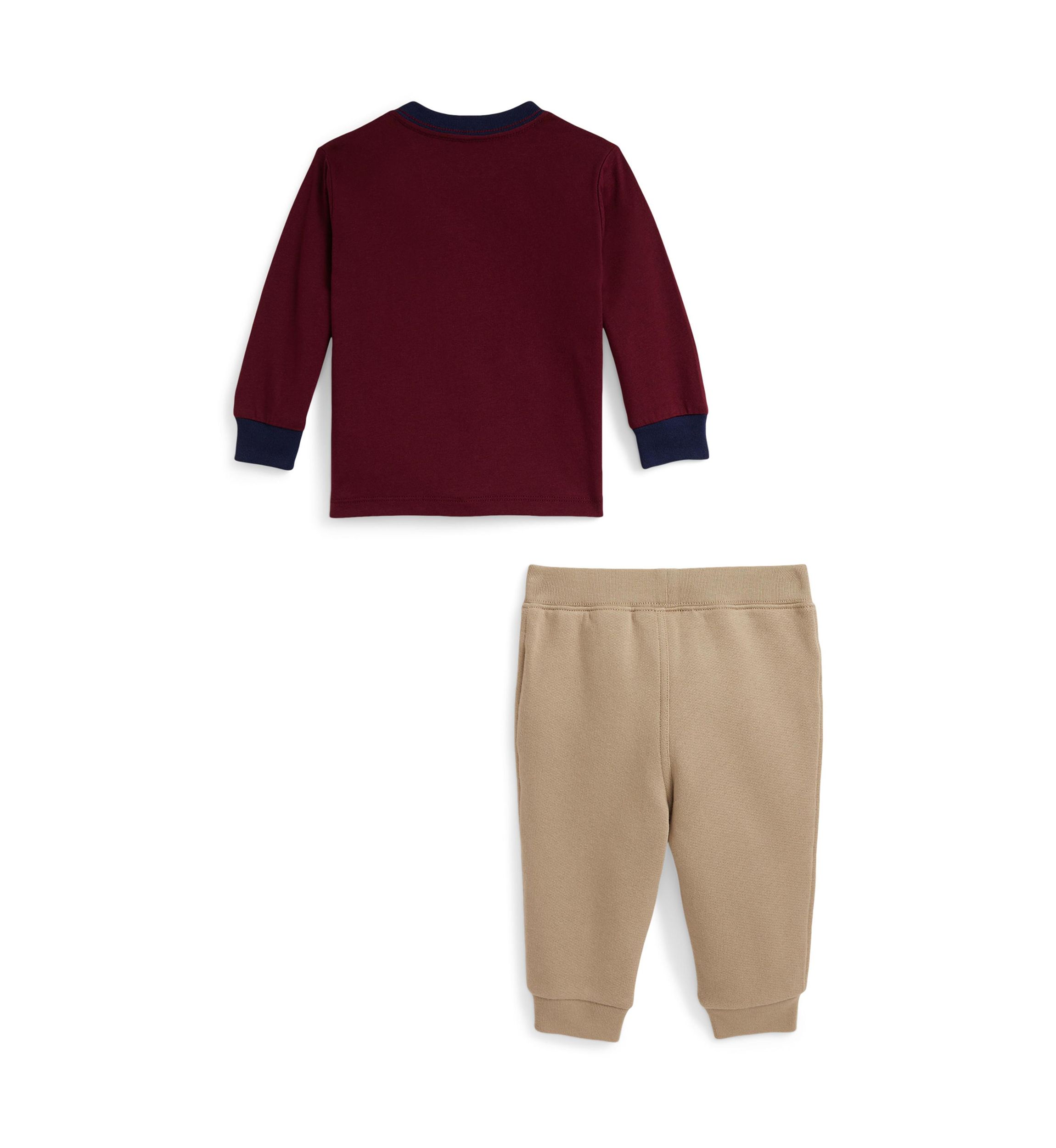 Baby Boys Polo Bear Jersey T-Shirt & Fleece Pants Set