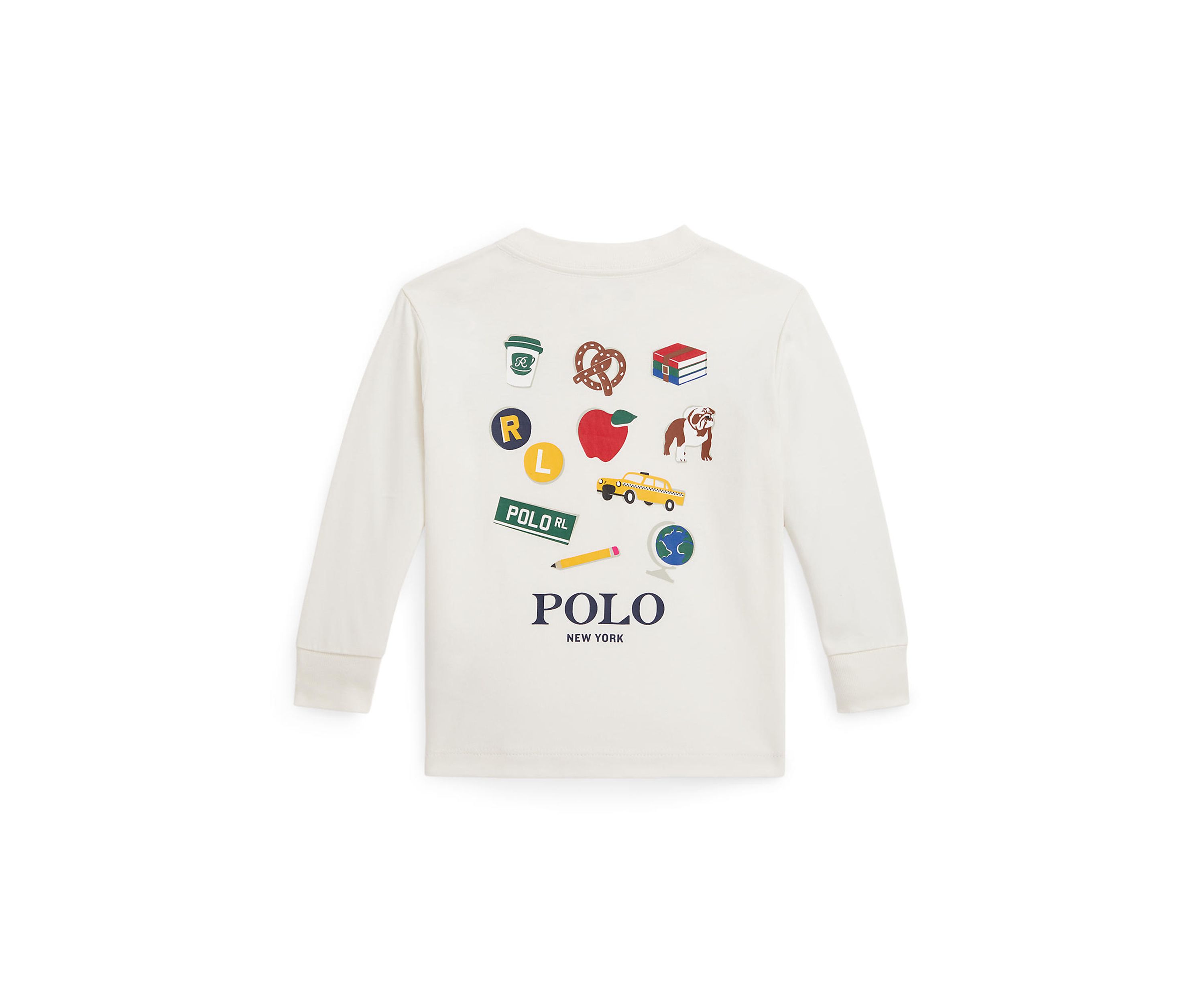 Baby Boys Cotton Jersey Long Sleeve Graphic T-Shirt