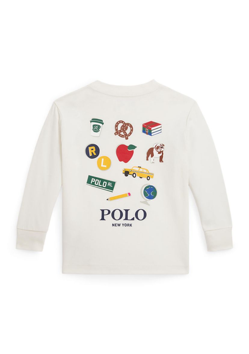 Baby Boys Cotton Jersey Long Sleeve Graphic T-Shirt