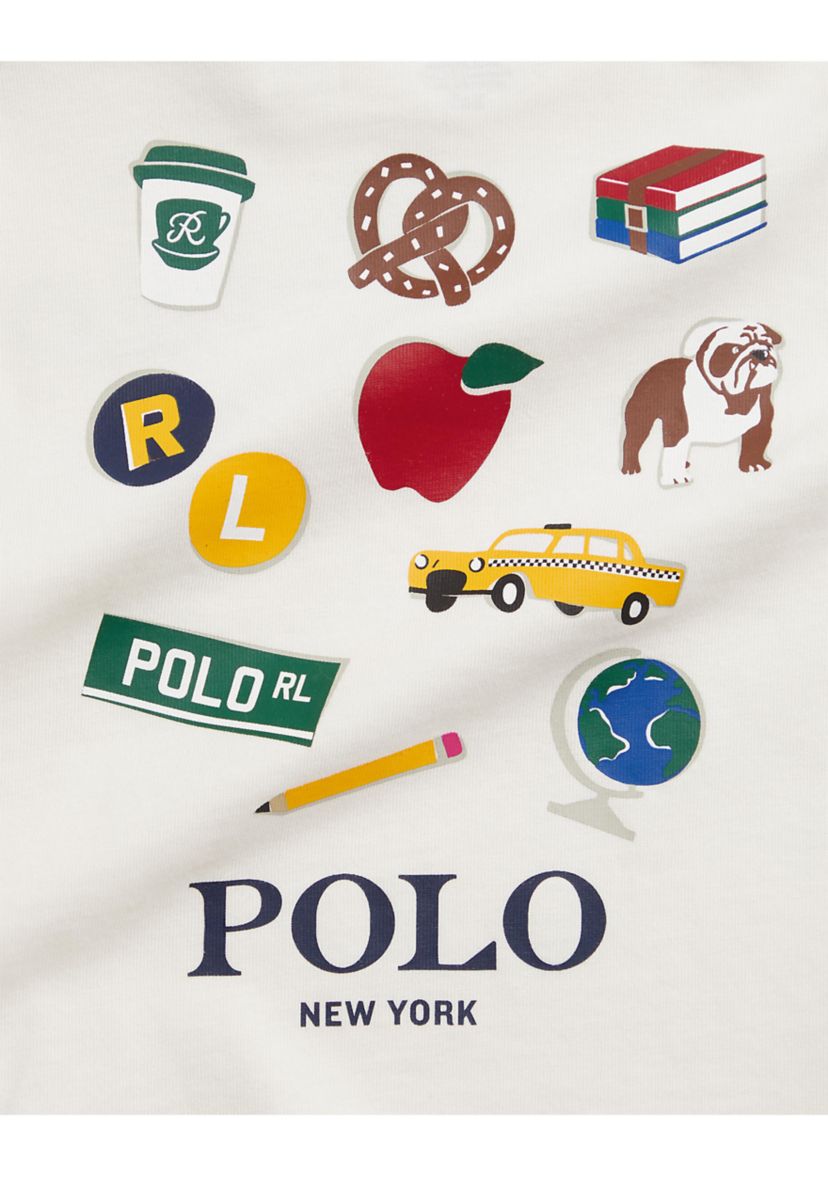 Baby Boys Cotton Jersey Long Sleeve Graphic T-Shirt