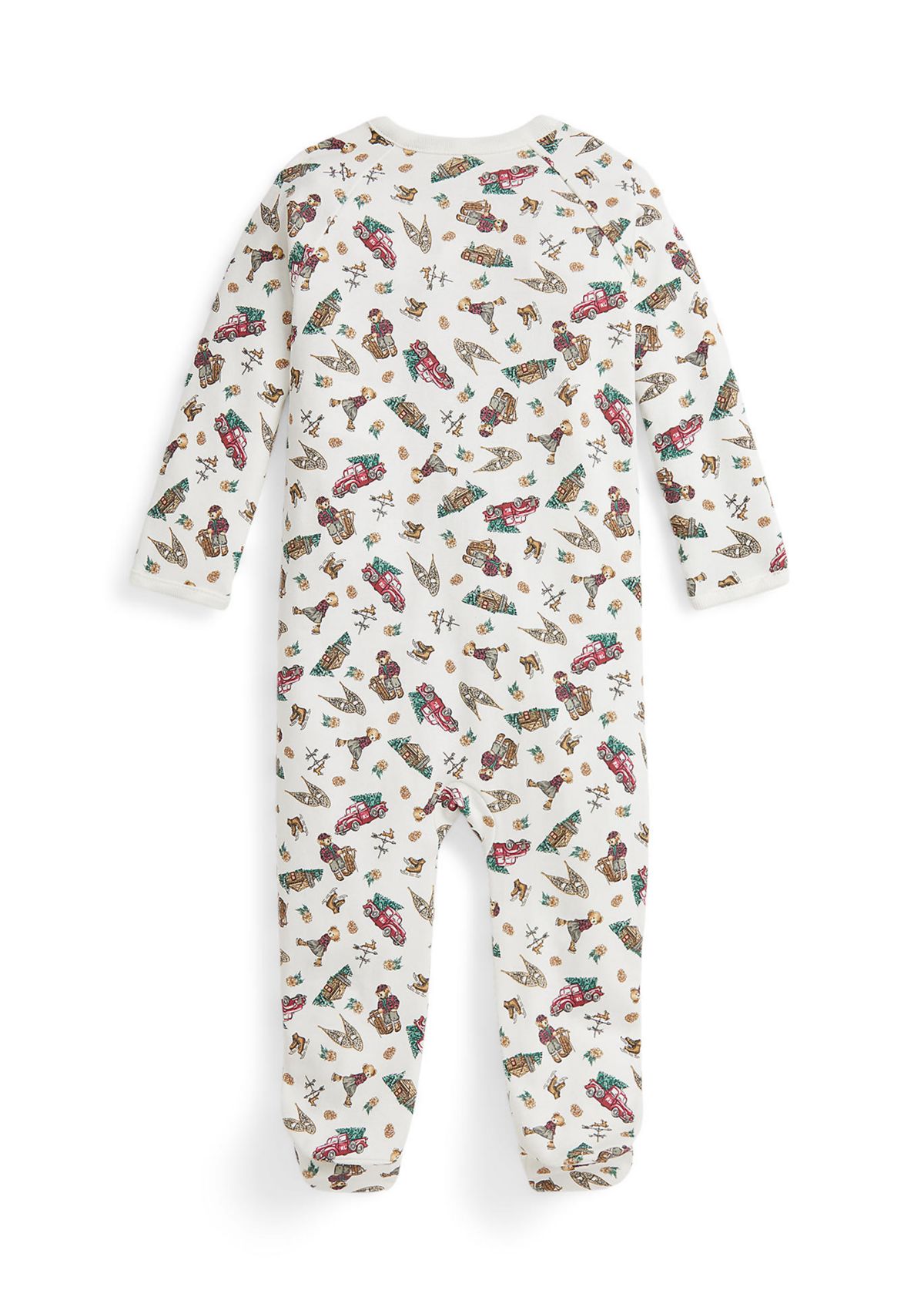 Baby Boys Polo Bear Cotton Footed Coverall