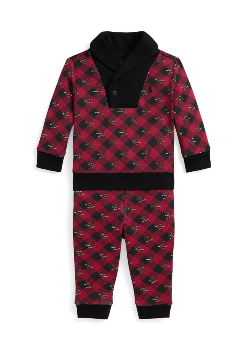 Baby Boys Ice Skate Cotton Pullover & Pant Set