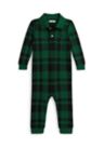 Baby Boys Plaid Cotton Mesh Polo Coverall