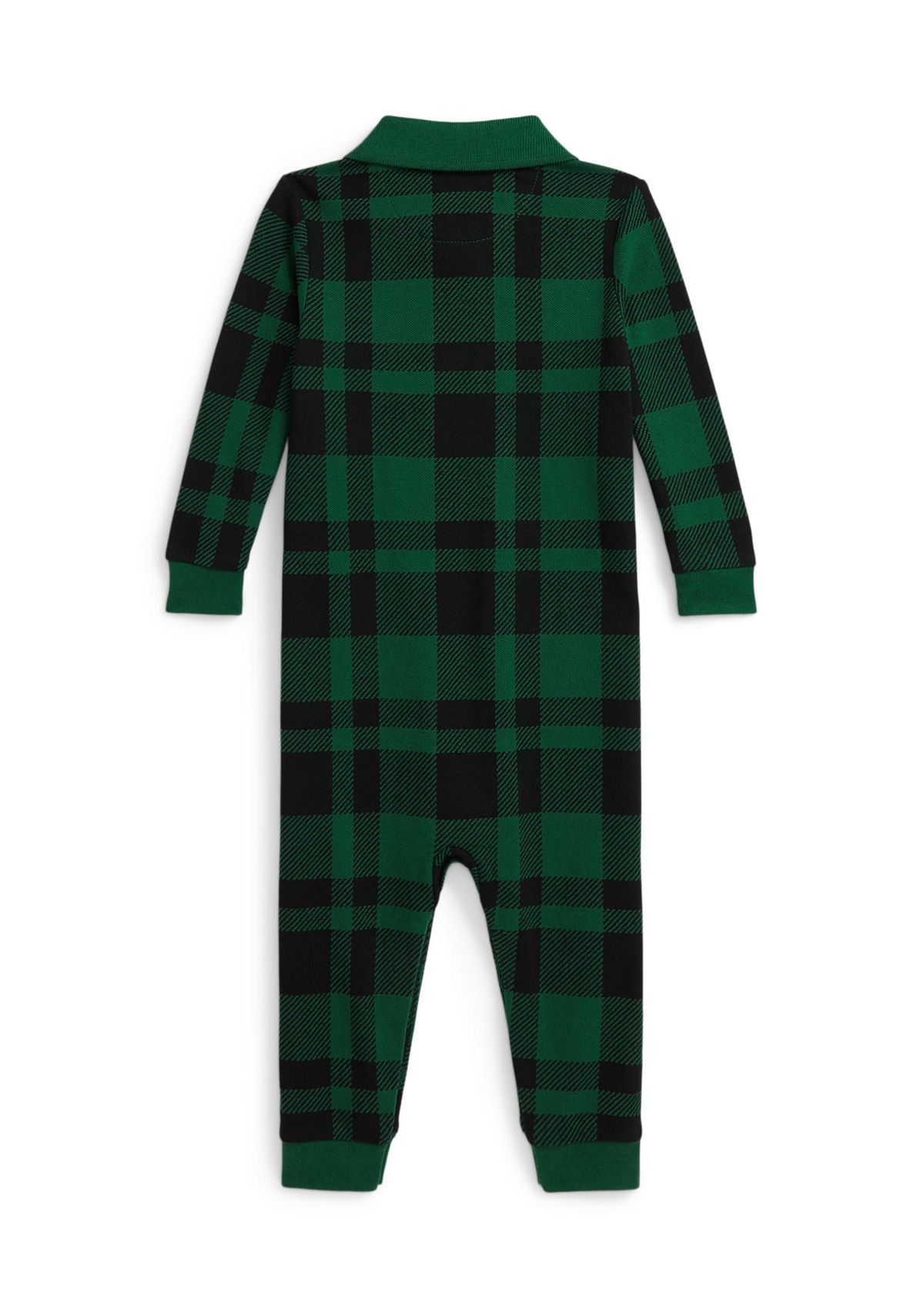 Baby Boys Plaid Cotton Mesh Polo Coverall