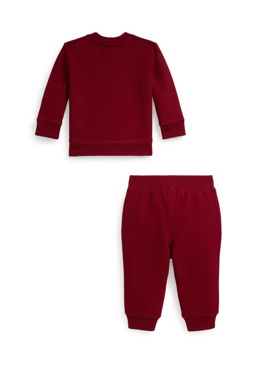 Baby Boys Waffle-Trim Sweatshirt & Jogger Pant Set