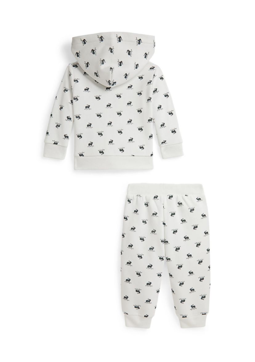 Baby Boys Elk Fleece Full-Zip Hoodie & Pant Set
