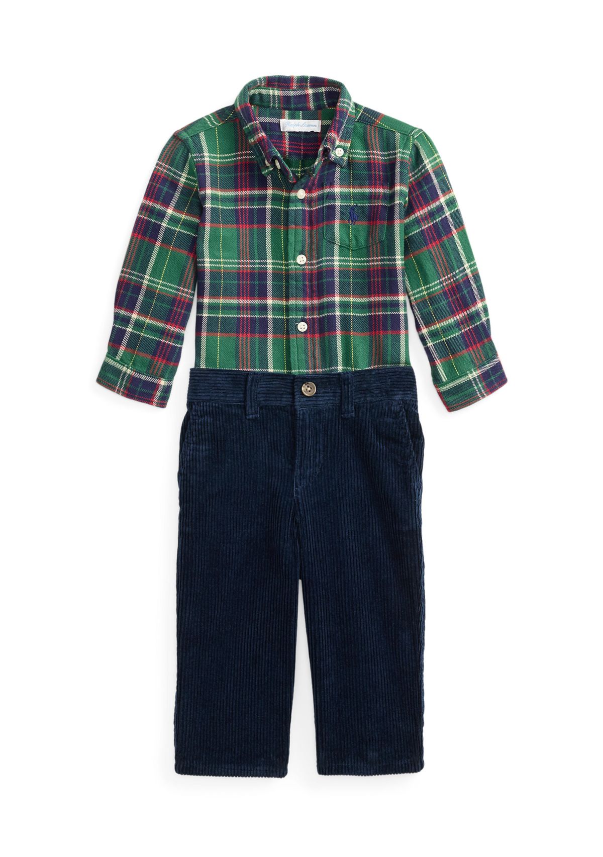 Baby Boys Truck-Print Jersey Tee & Fleece Pant Set