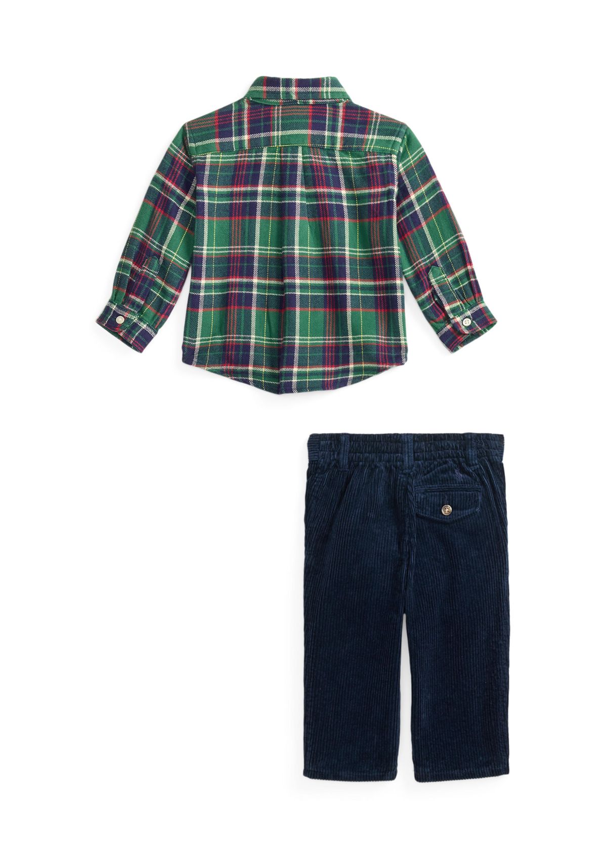Baby Boys Truck-Print Jersey Tee & Fleece Pant Set