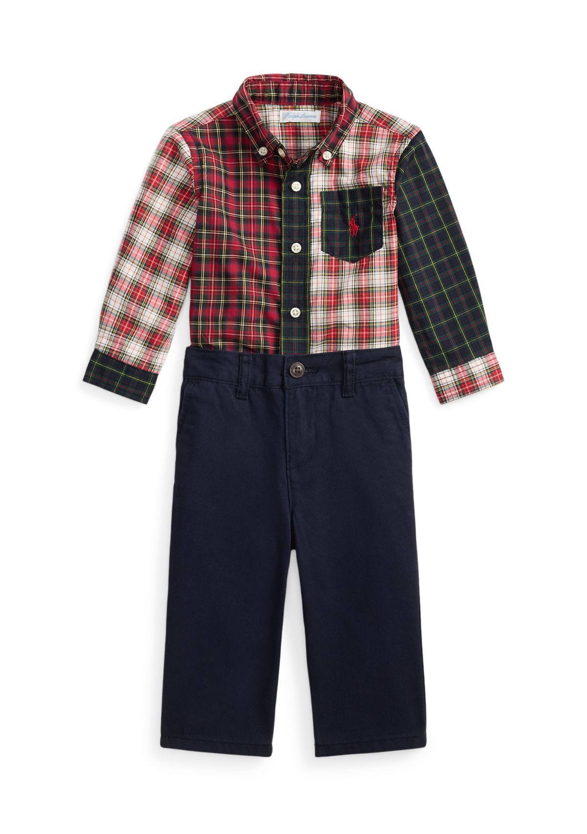 Baby Boys Polo Bear Jersey Tee & Fleece Pant Set