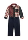 Baby Boys Polo Bear Jersey Tee & Fleece Pant Set