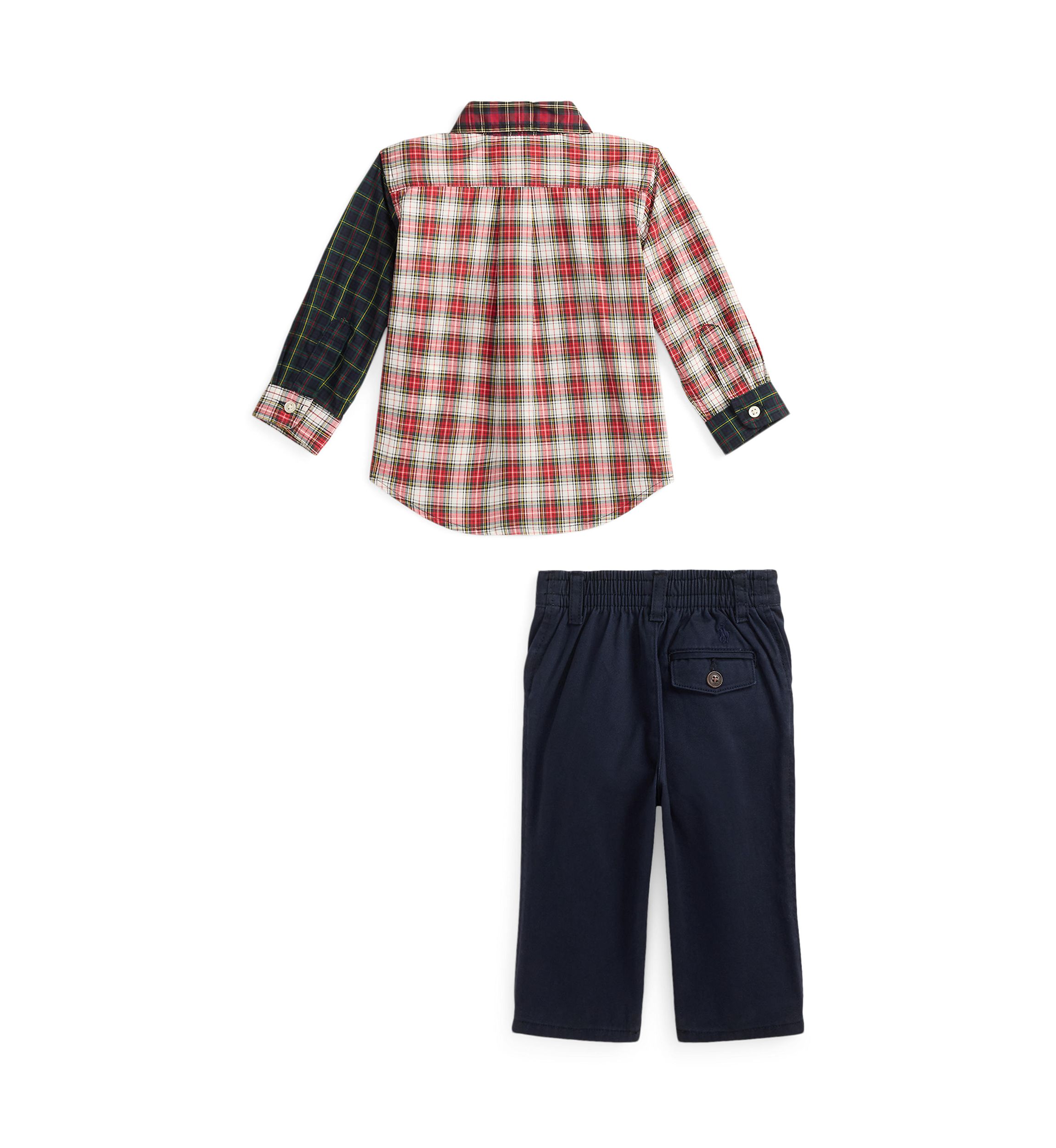 Baby Boys Polo Bear Jersey Tee & Fleece Pant Set