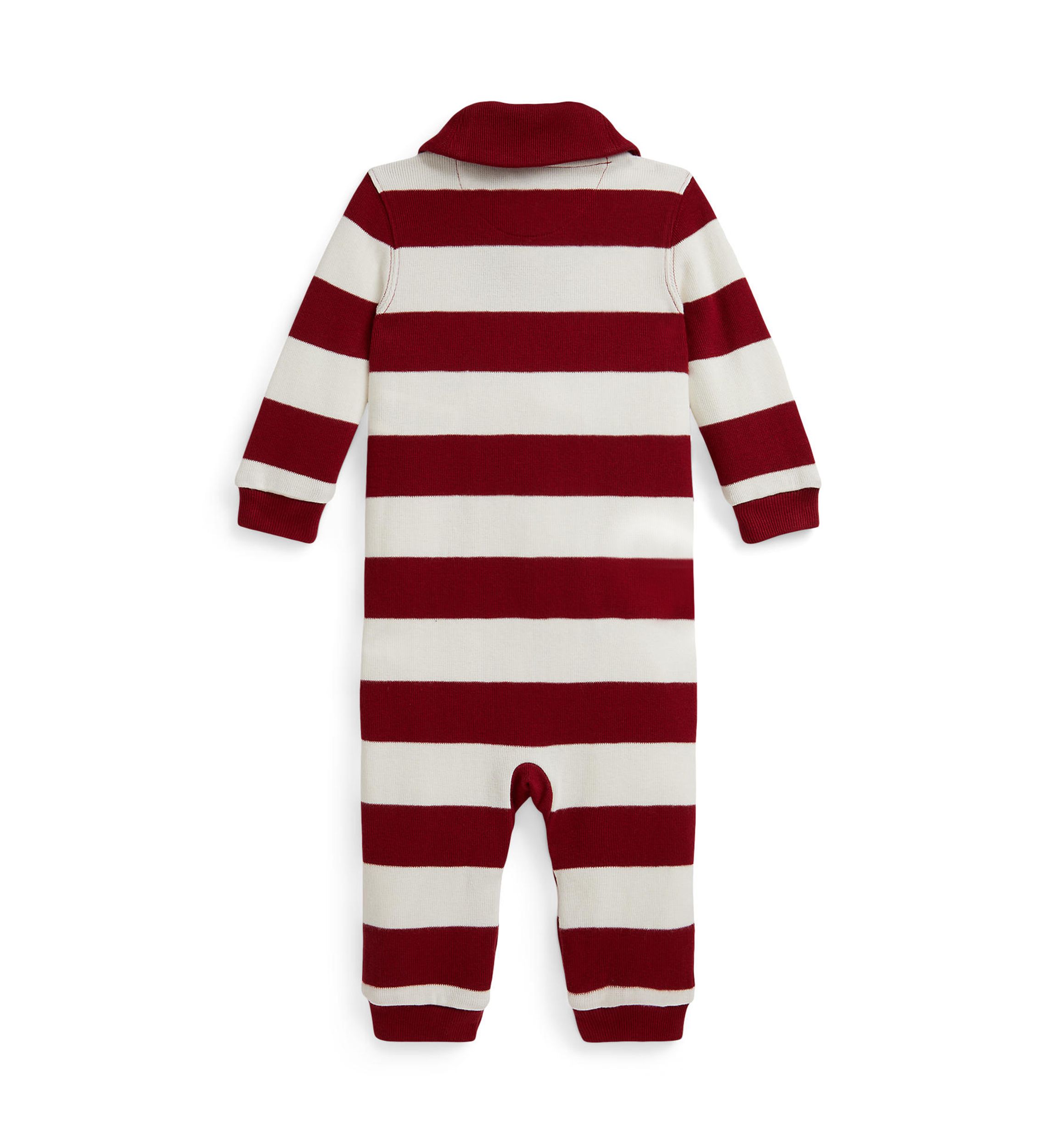 Baby Boys Striped Estate-Rib Cotton Coverall