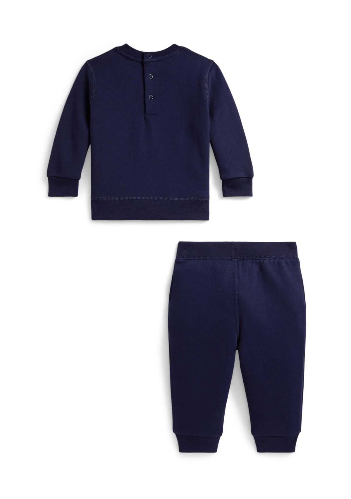 Baby Boys Triple-Pony Fleece Sweatshirt & Pant Set