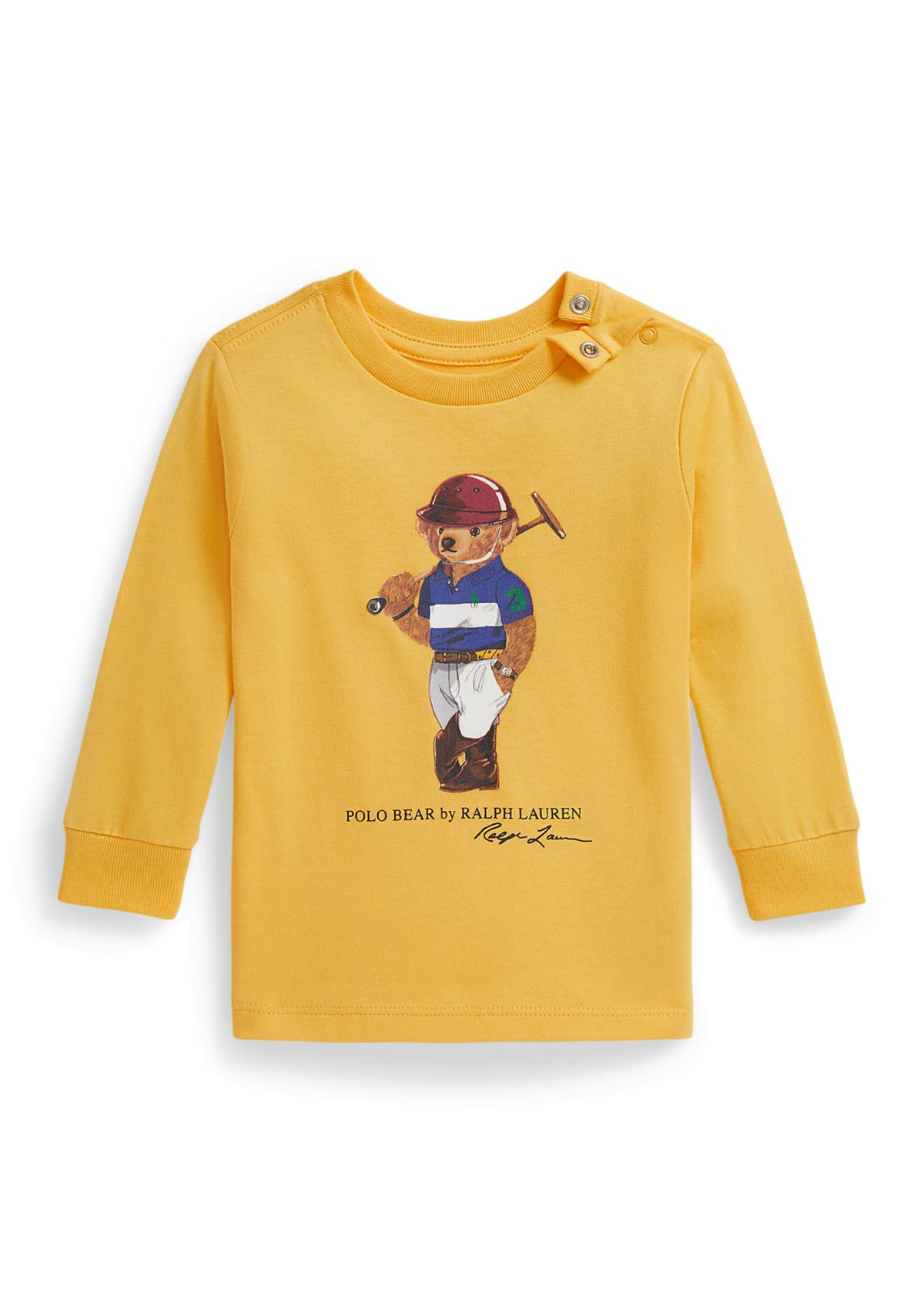 Baby Boys Polo Bear Cotton Long-Sleeve T-Shirt