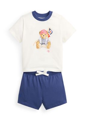 Ralph Lauren Childrenswear Baby Boys Polo Bear Cotton Jersey T-Shirt & Shorts