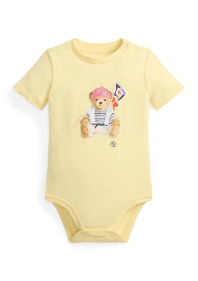 Ralph Lauren Childrenswear Baby Boys Polo Bear Cotton Jersey Bodysuit