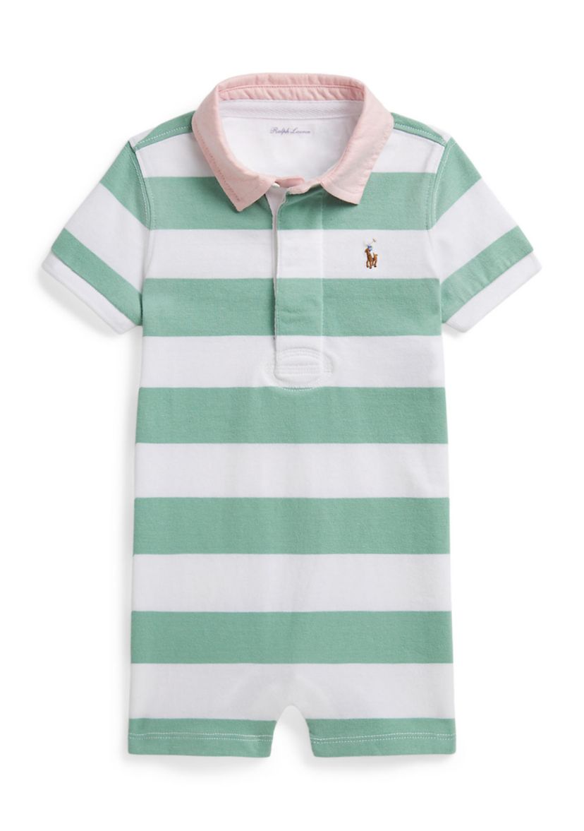 Baby Boys Striped Cotton Rugby Shortall