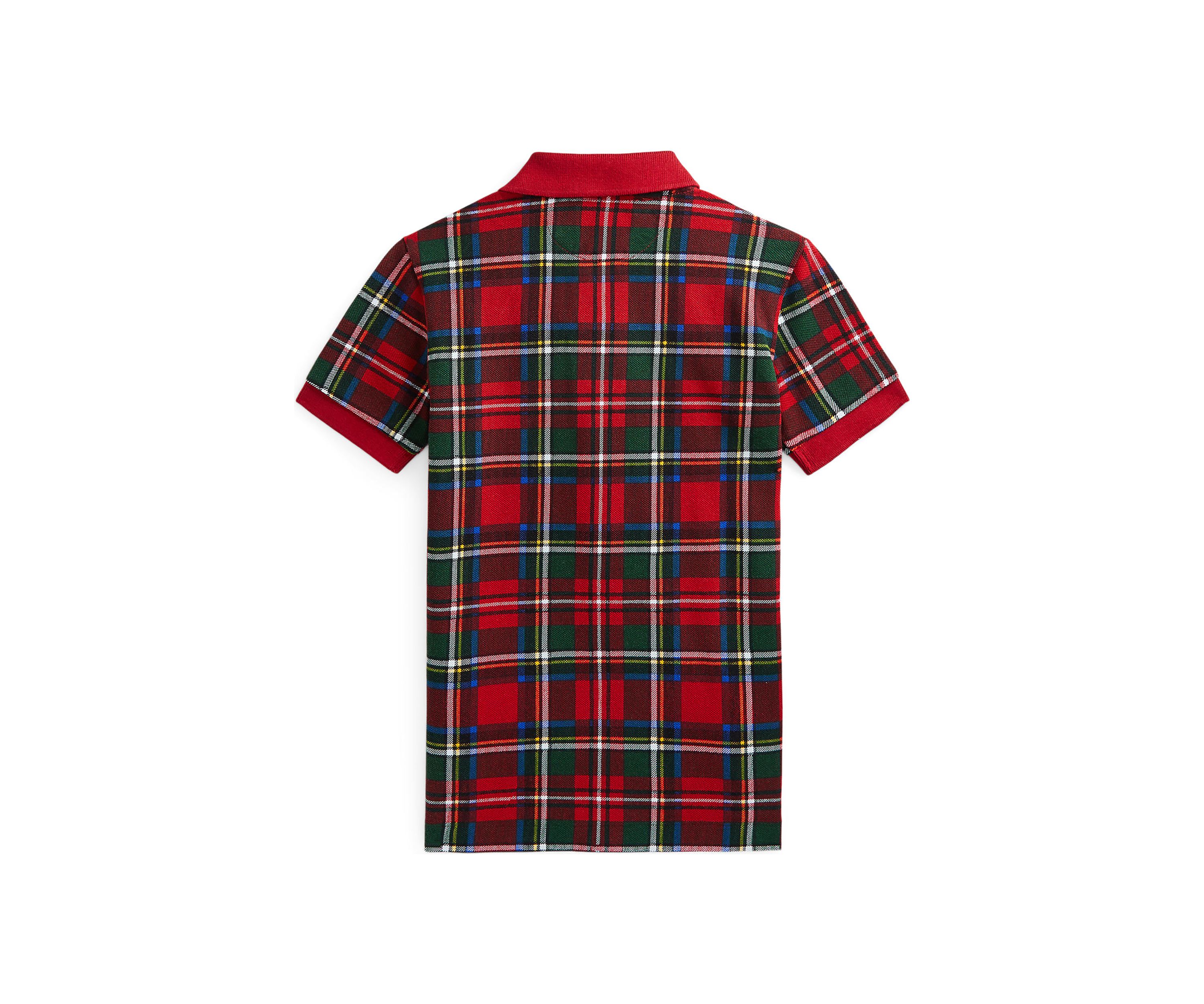 Toddler Boys Tartan Cotton Mesh Polo Shirt