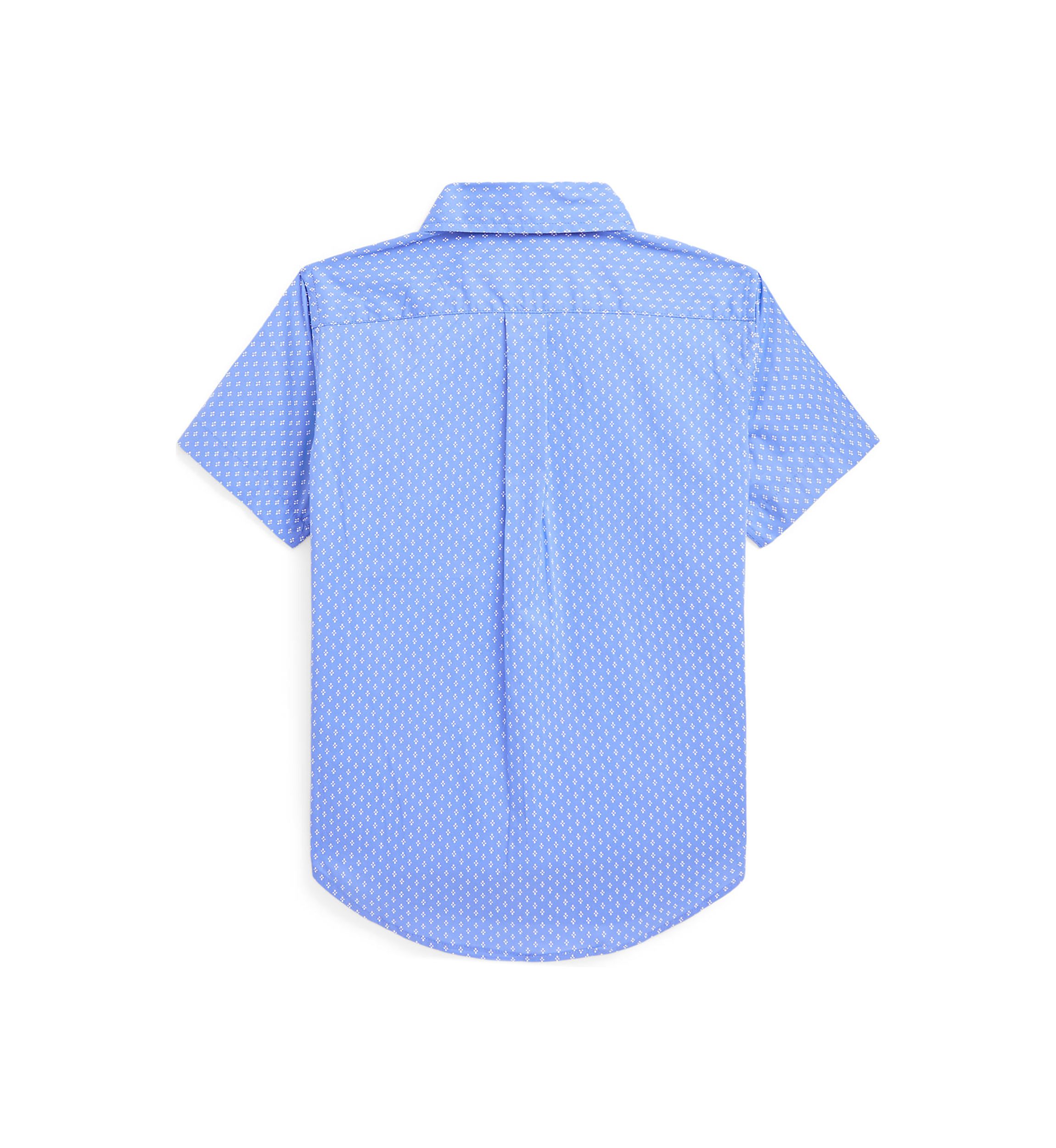 Boys 2-7 Geometric Poplin Short Sleeve Shirt