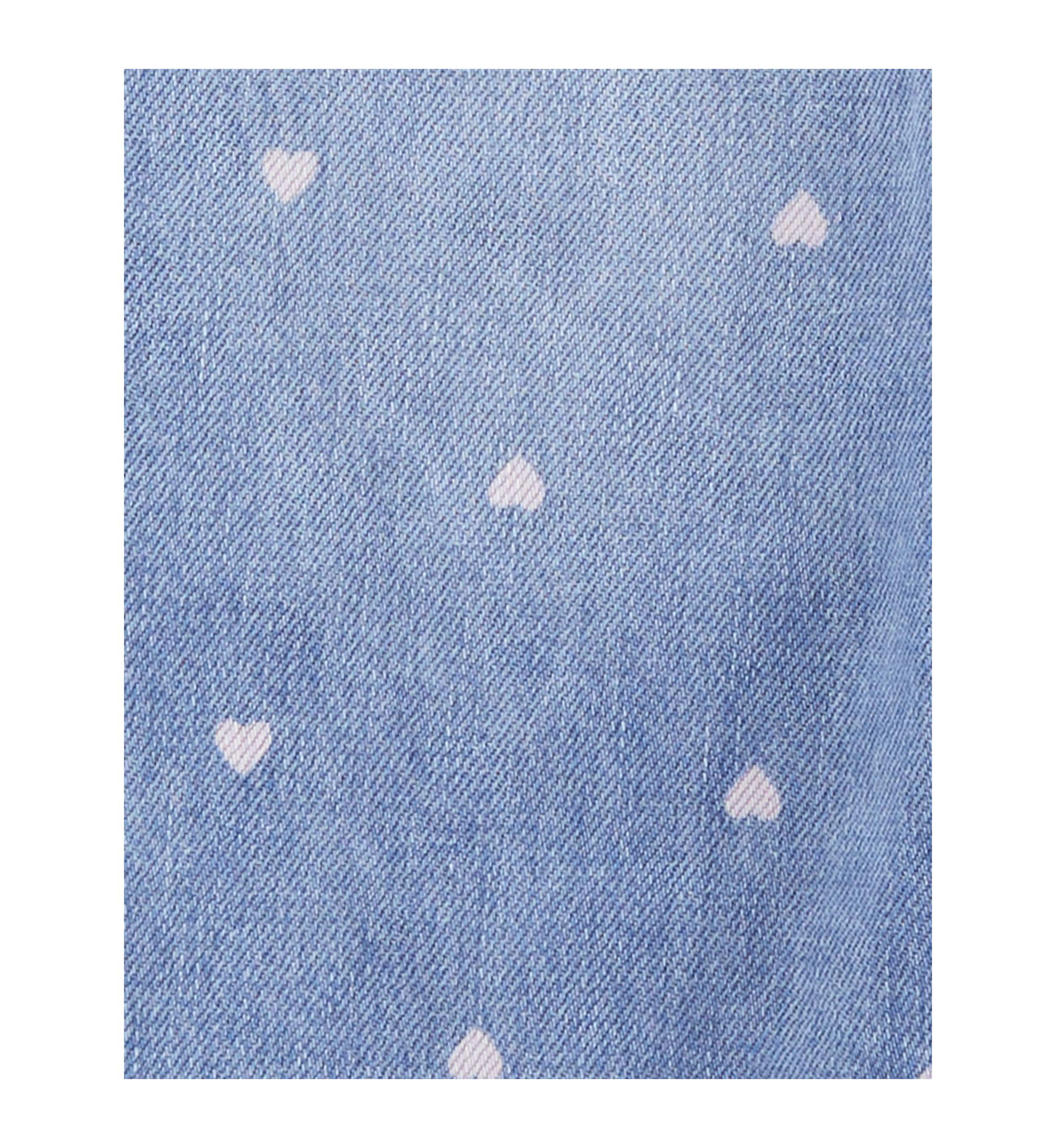 Baby Girls Denim Overalls with Hearts 