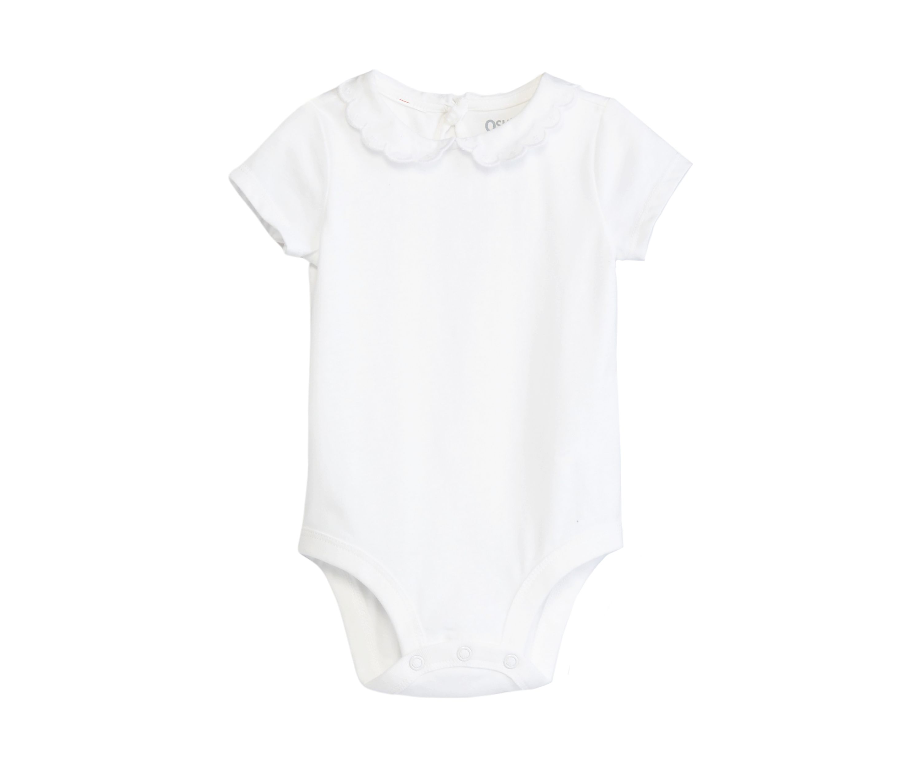 Baby Girls Short Sleeve Eyelet Collar Bodysuit