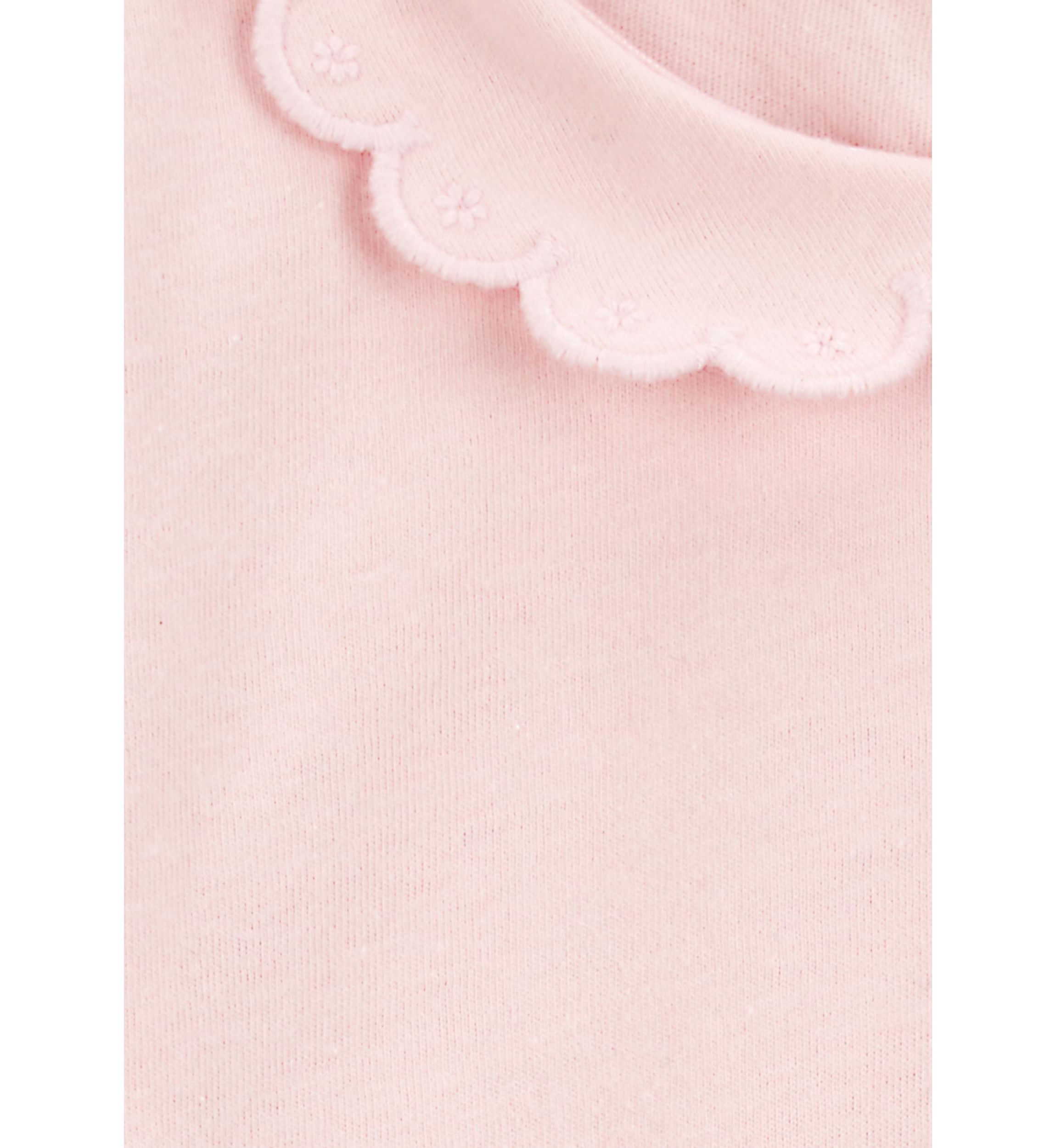 Baby Girls Short Sleeve Peter Pan Collar Bodysuit