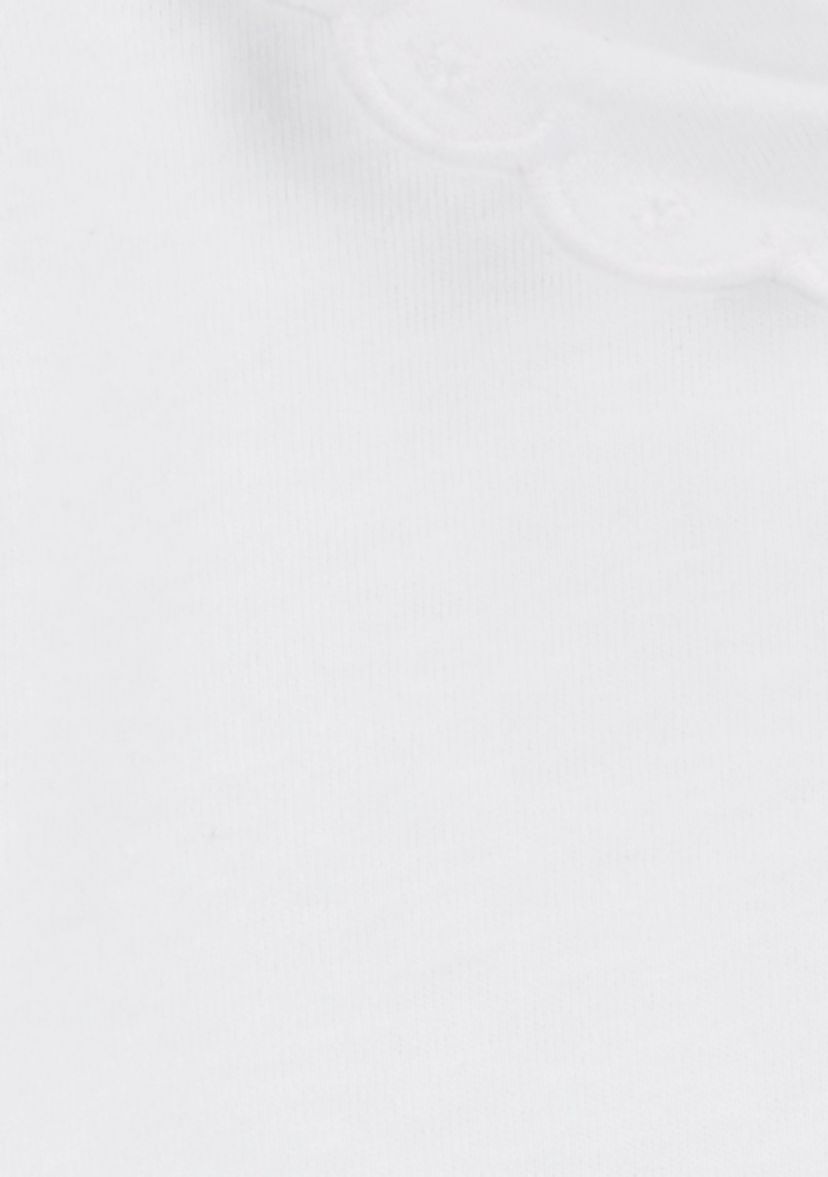 Baby Girls Short Sleeve Peter Pan Collar Bodysuit