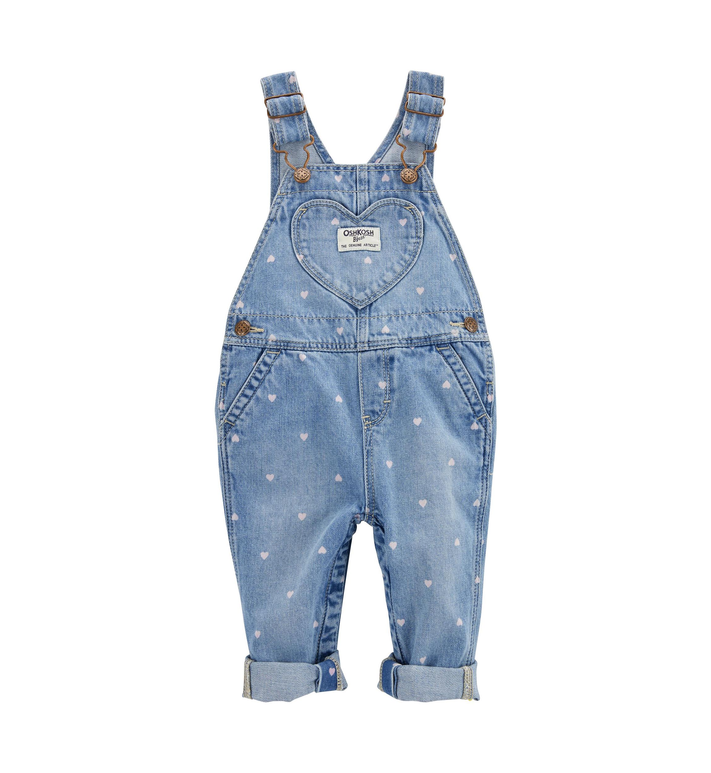 Baby Girls Heart Overalls