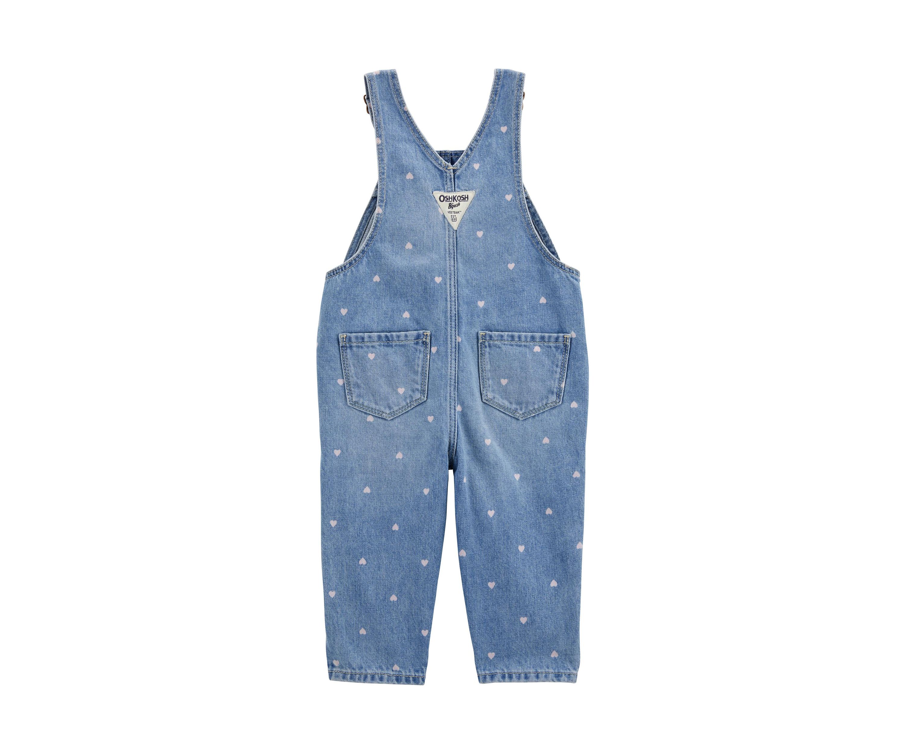 Baby Girls Heart Overalls