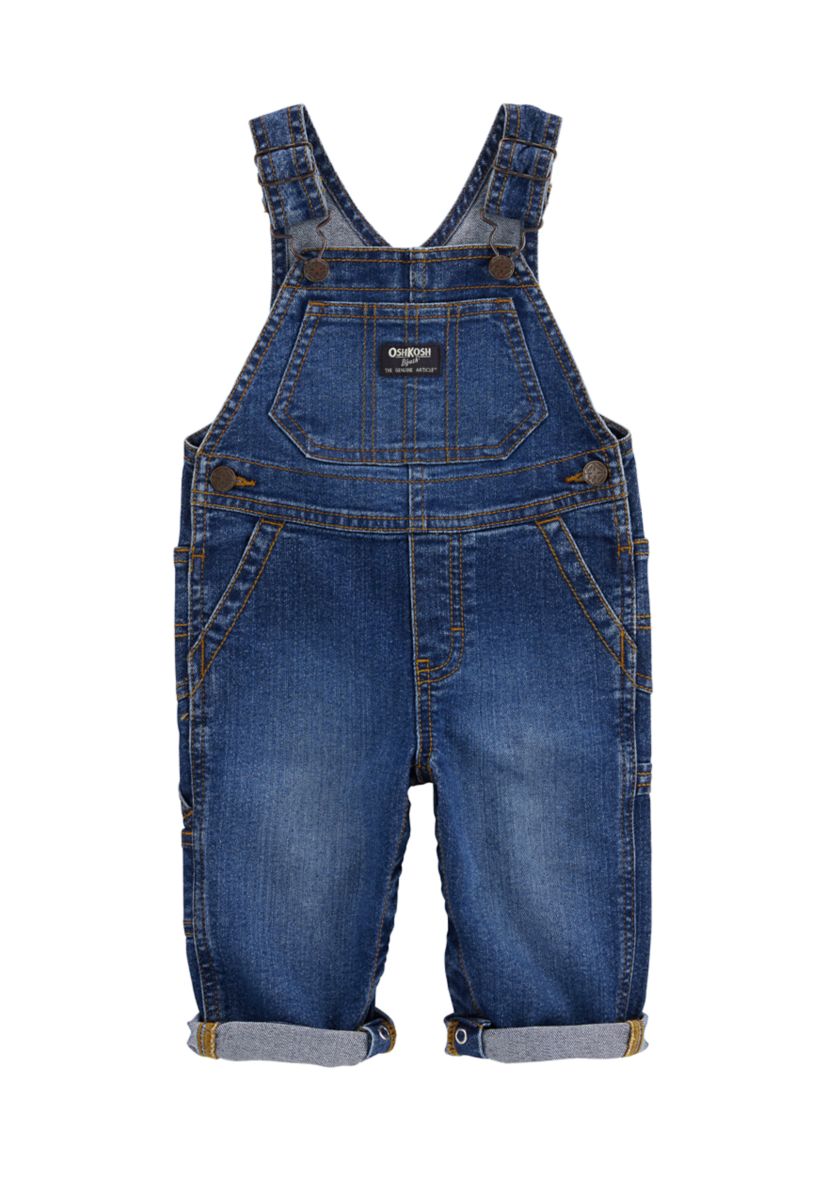 Baby Boys Stretch Denim Classic Overalls