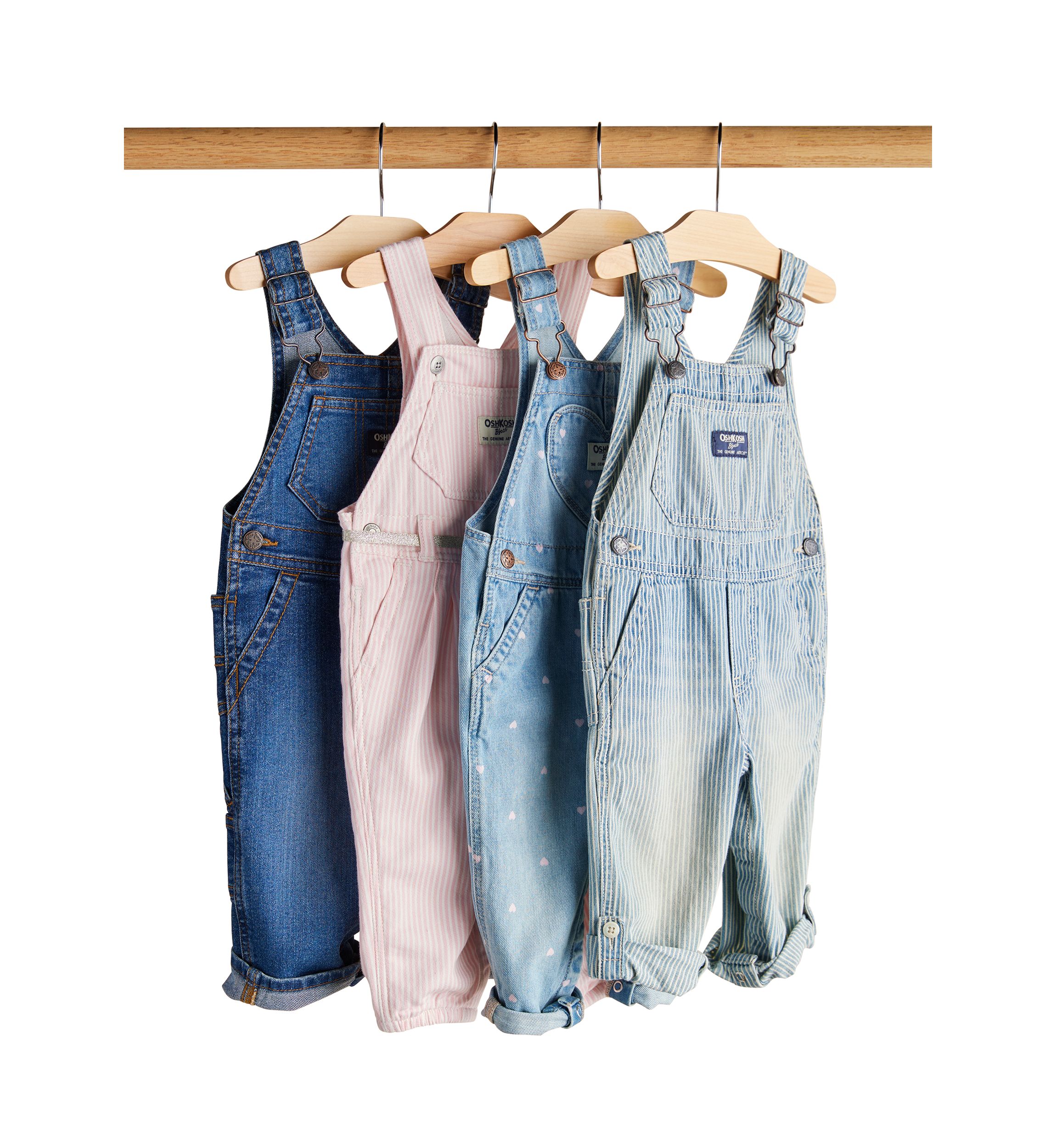 Baby Boys Stretch Denim Classic Overalls