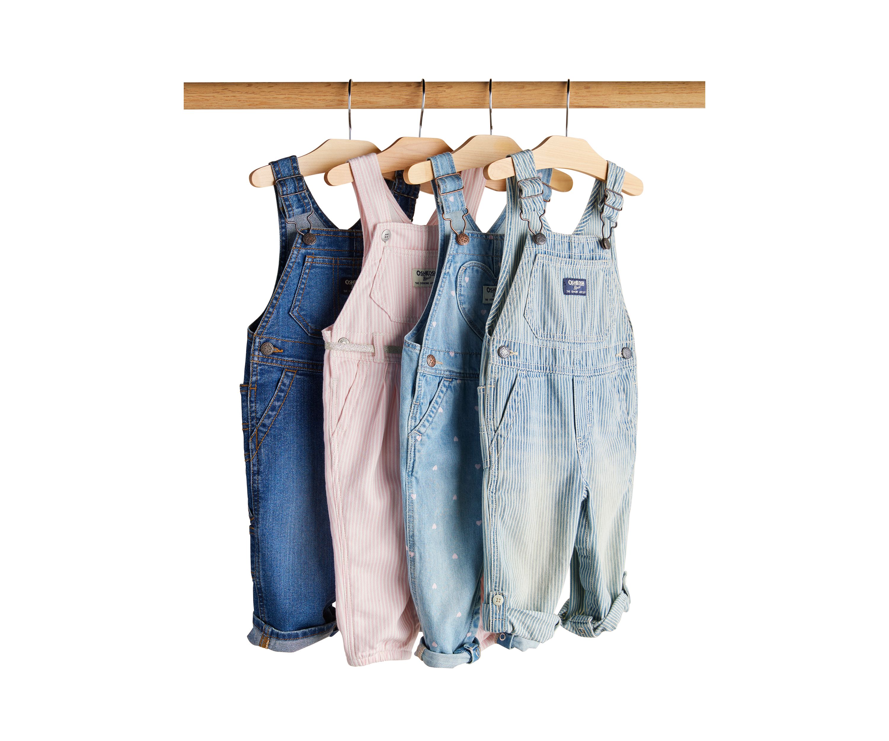 Baby Boys Stretch Denim Classic Overalls