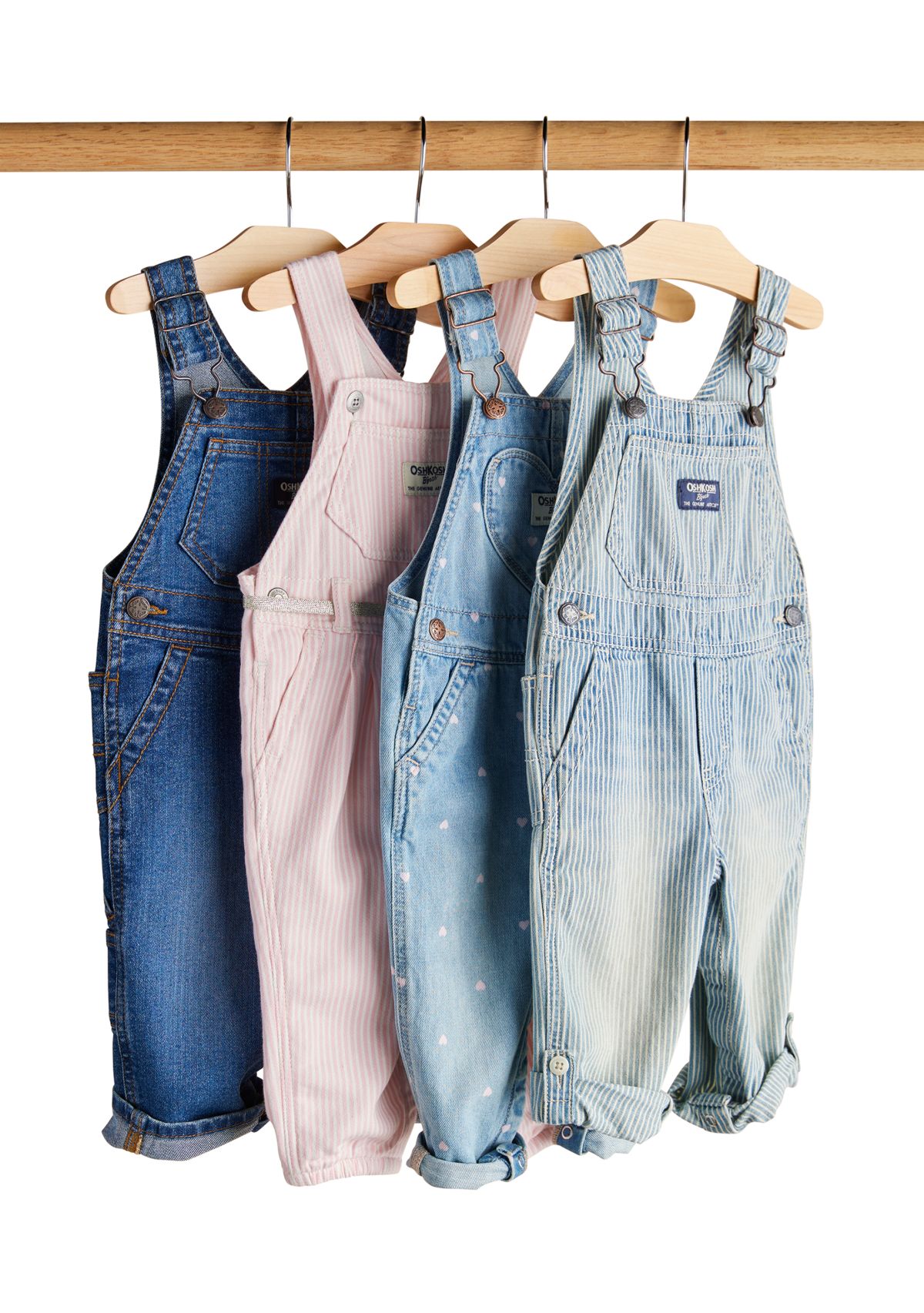 Baby Boys Knit-Like Denim Overalls