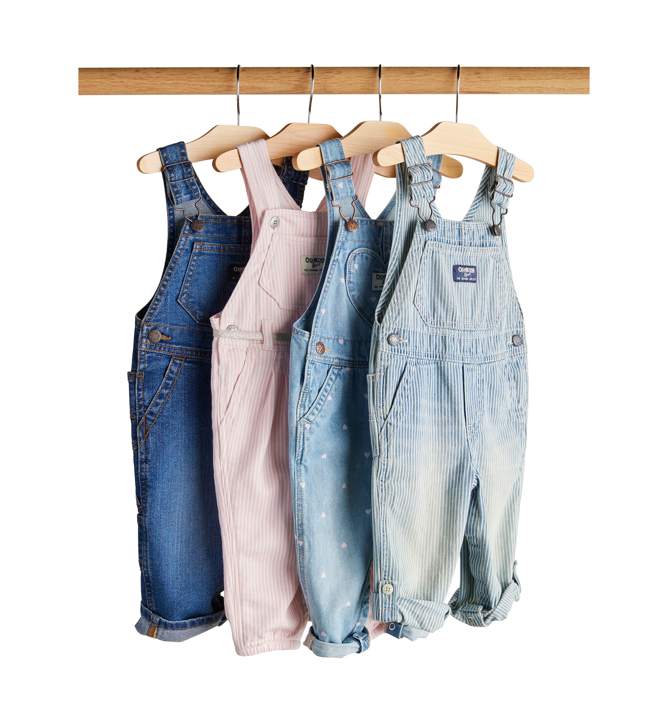 Baby Boys Knit-Like Denim Overalls