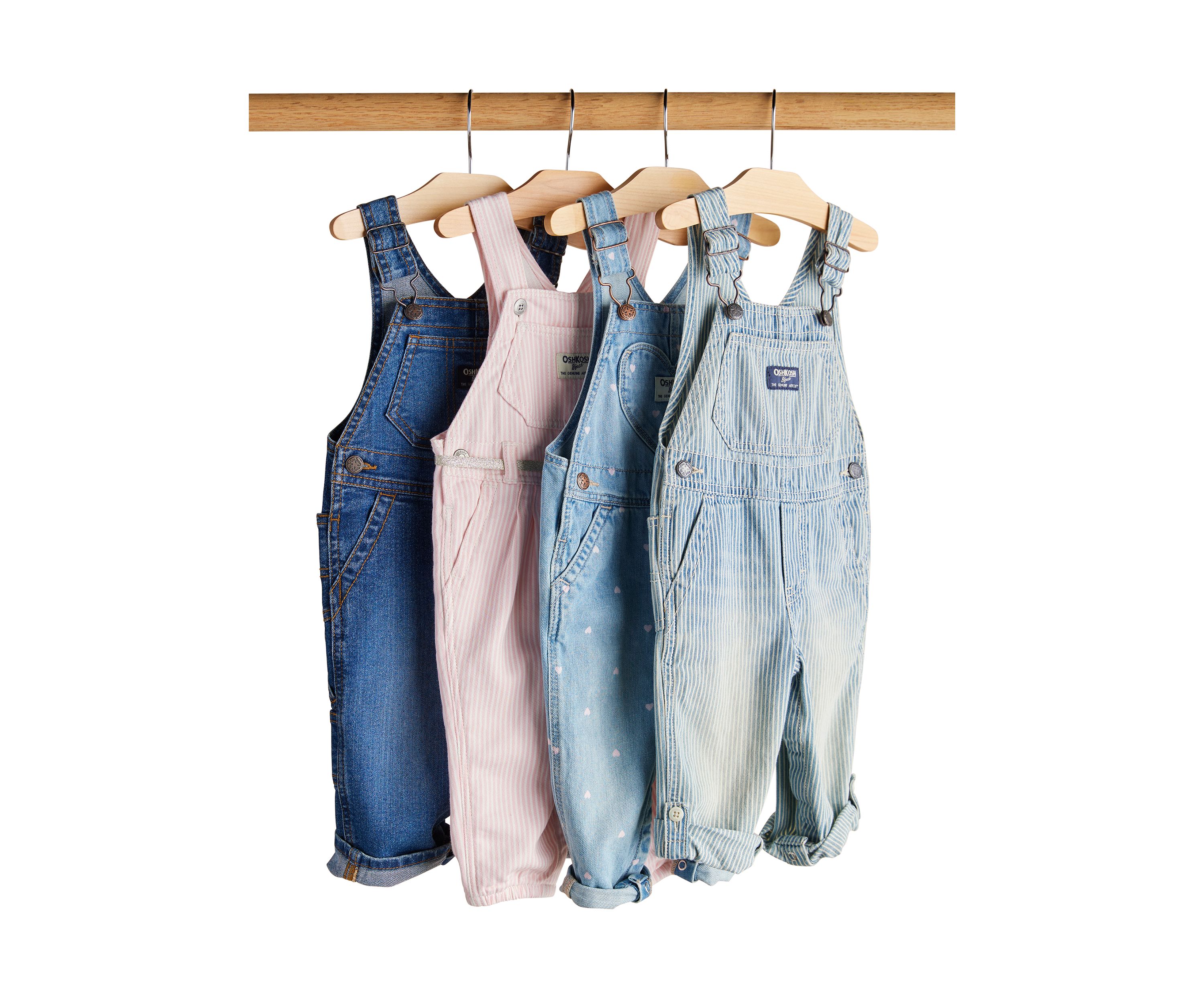 Baby Boys Knit-Like Denim Overalls
