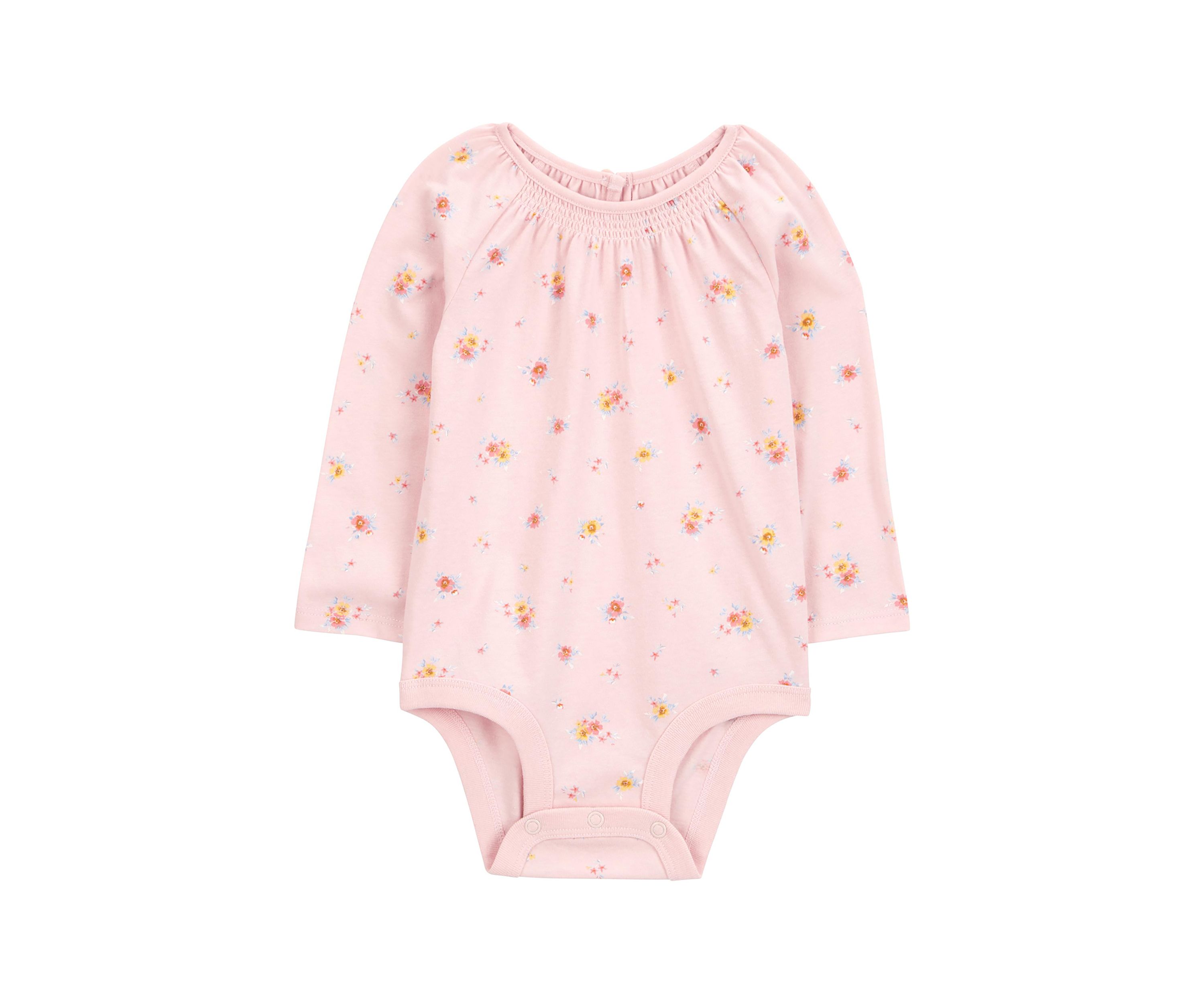 Baby Girls Long Sleeve Floral Knit Bodysuit